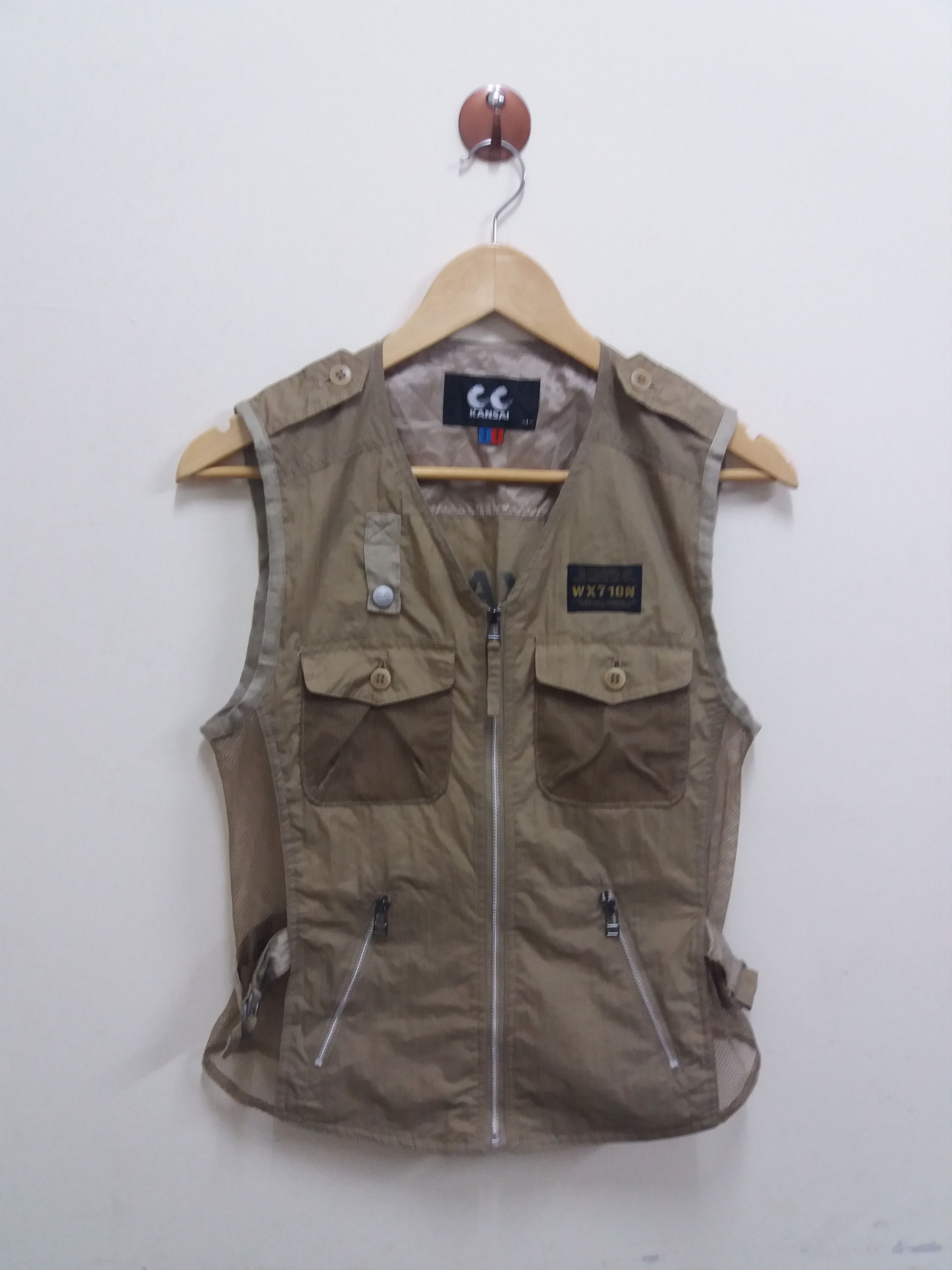 image of Cc Kansai Nylon Vest By Kansai Yamamoto Tactical/military in Brown, Men's (Size Small)