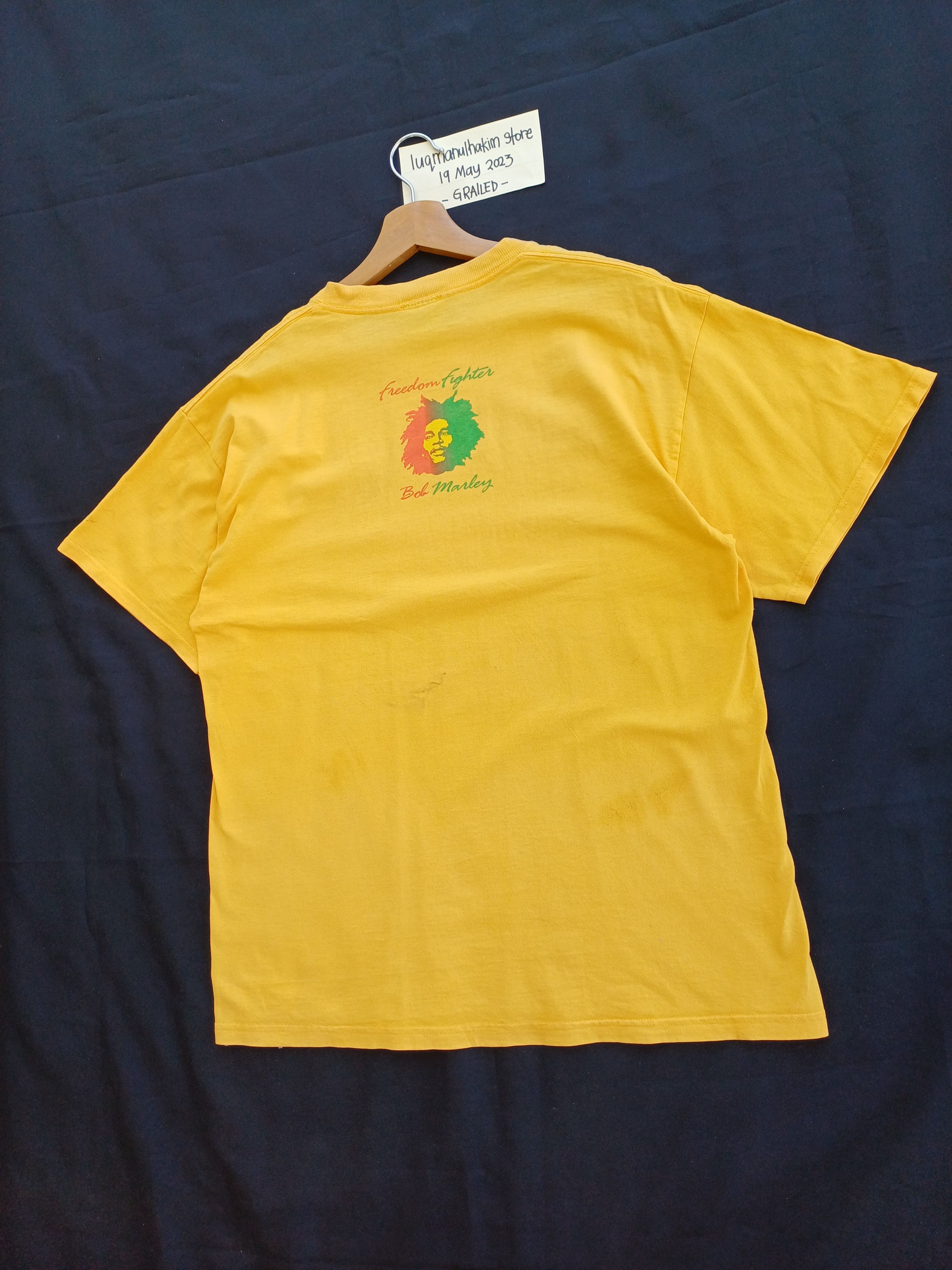 Bob Marley ZION Bob Marley Freedom Fighter Yellow T-Shirt Size US L / EU 52-54 / 3 - 14 Thumbnail