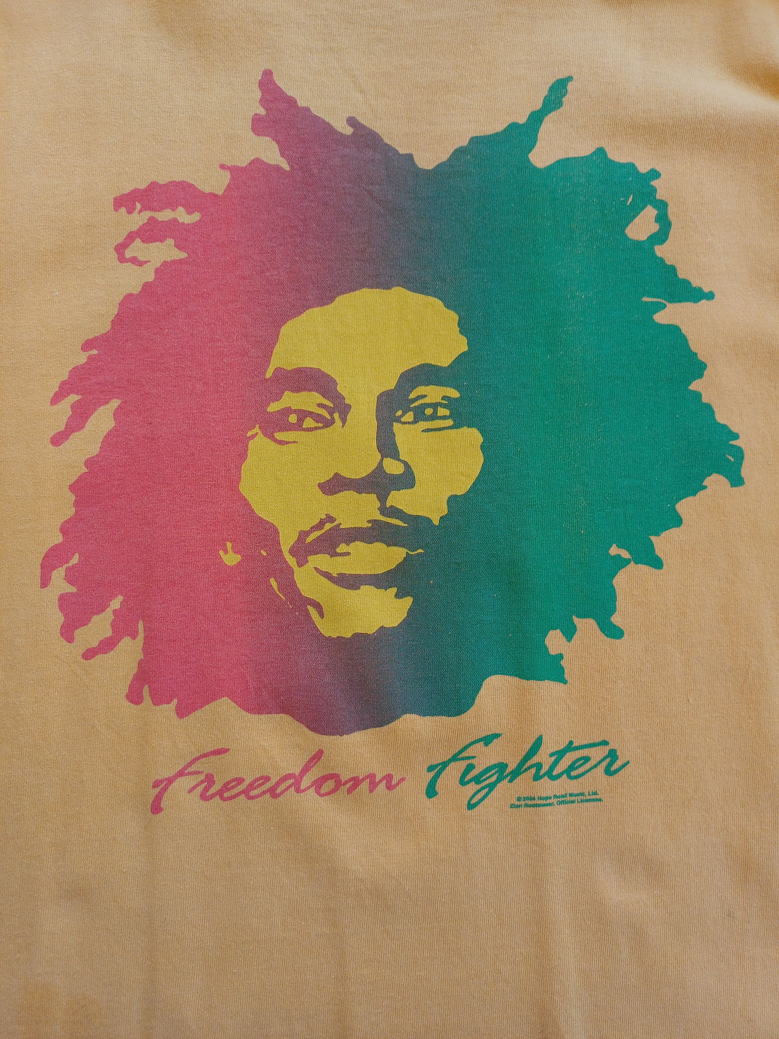 Bob Marley ZION Bob Marley Freedom Fighter Yellow T-Shirt Size US L / EU 52-54 / 3 - 9 Thumbnail