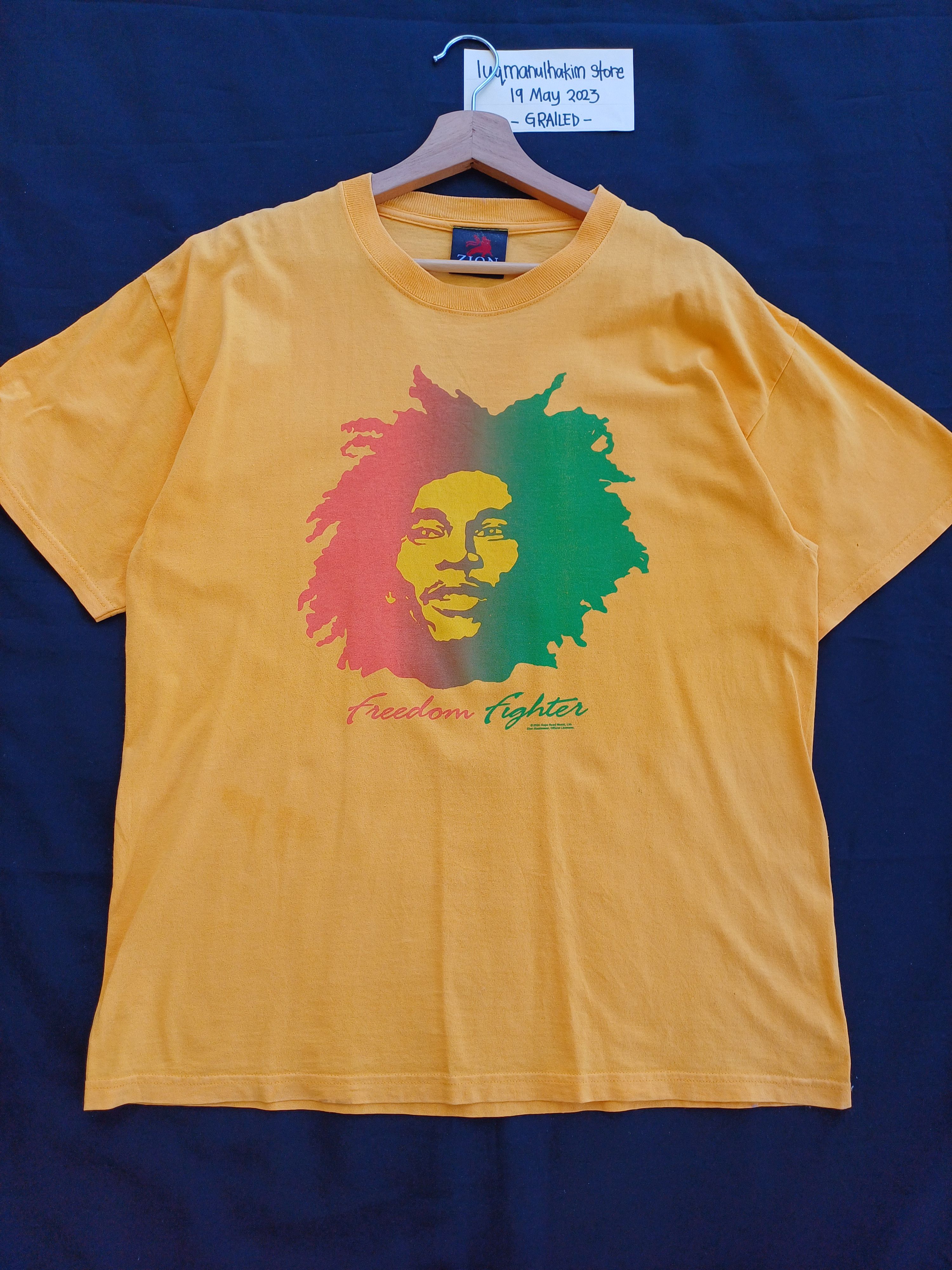 Bob Marley ZION Bob Marley Freedom Fighter Yellow T-Shirt Size US L / EU 52-54 / 3 - 4 Thumbnail