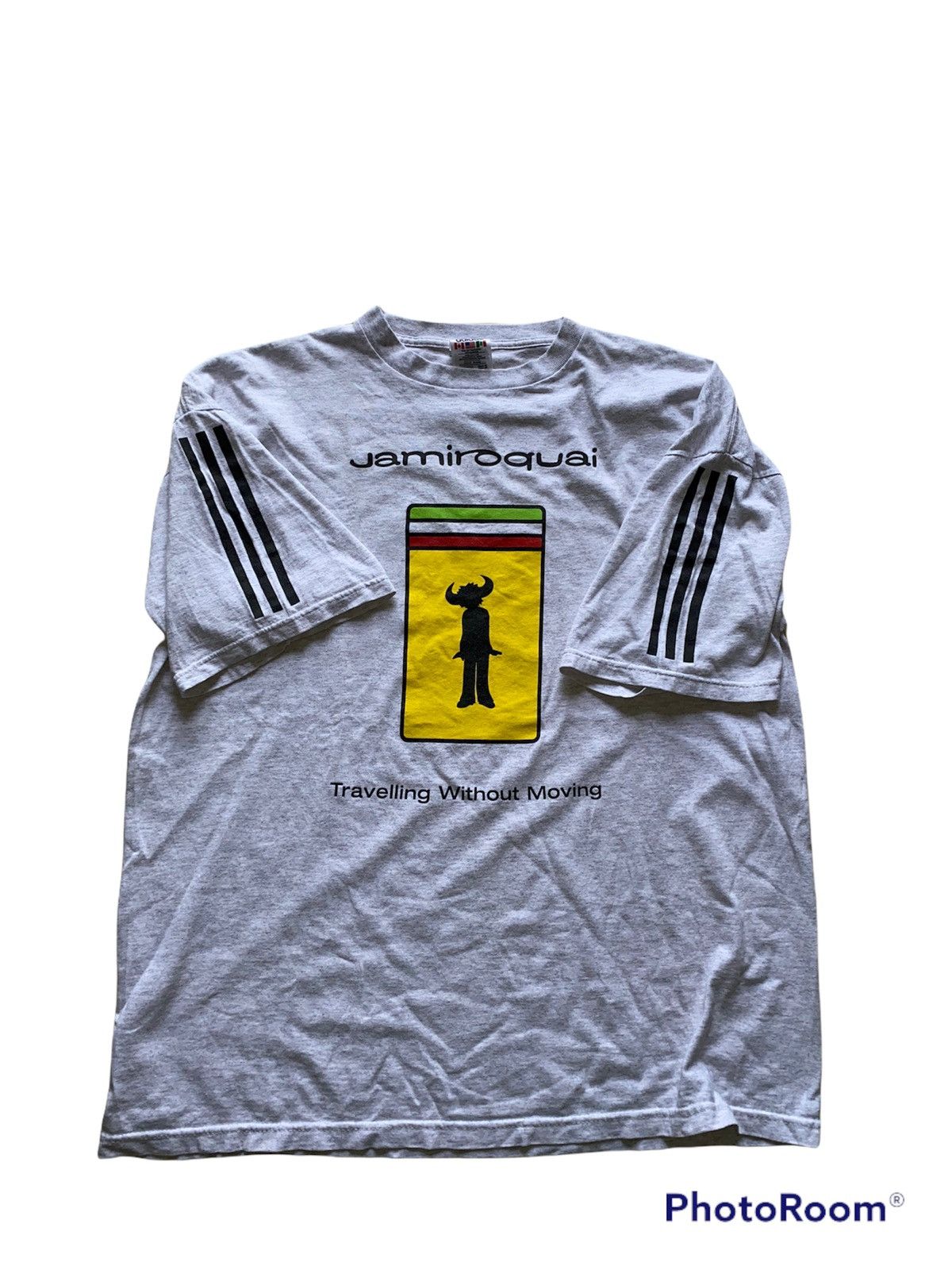 Adidas × Band Tees × Vintage VERY RARE! Vintage 90s Jamiroquai Adidas Promo Album Tee Size US XL / EU 56 / 4 - 8 Thumbnail