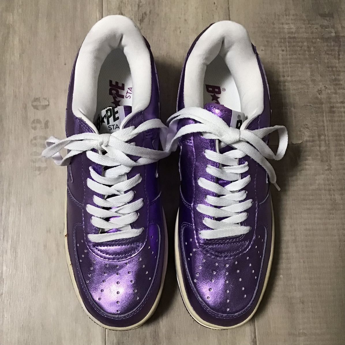 Bape Purple Foil BAPE STA sneakers a bathing ape shoes Size US 9 / EU 42 - 4 Thumbnail