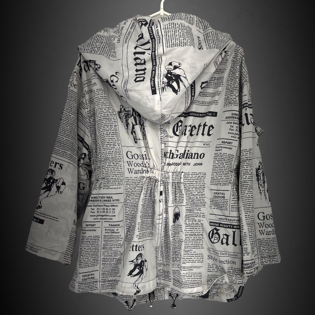 Vivienne Westwood Anglomania ‘Galliano is Dead’ Newsprint Parka Jacket Size XS / US 0-2 / IT 36-38 - 6 Thumbnail