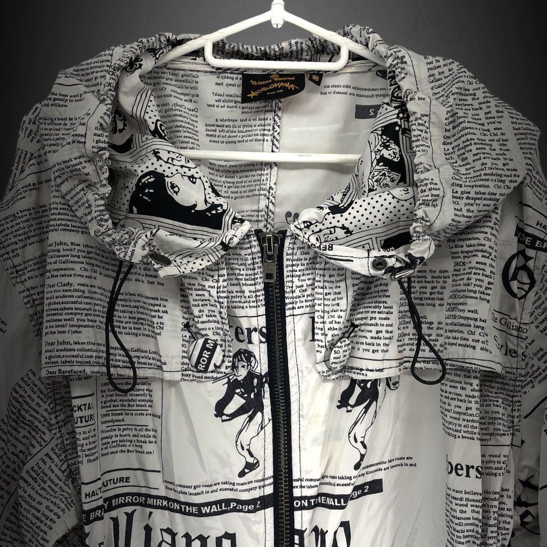 Vivienne Westwood Anglomania ‘Galliano is Dead’ Newsprint Parka Jacket Size XS / US 0-2 / IT 36-38 - 3 Thumbnail