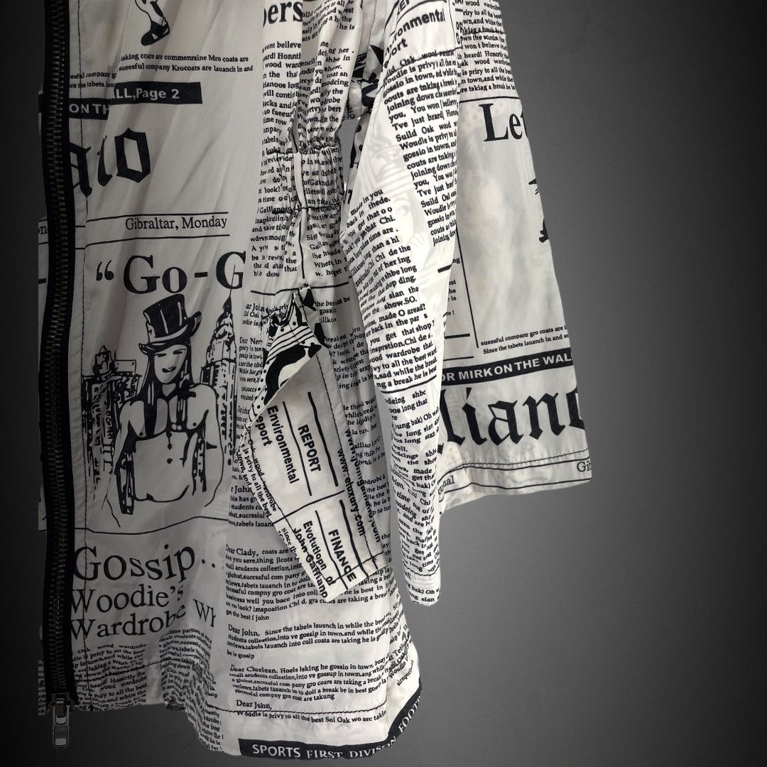 Vivienne Westwood Anglomania ‘Galliano is Dead’ Newsprint Parka Jacket Size XS / US 0-2 / IT 36-38 - 4 Thumbnail