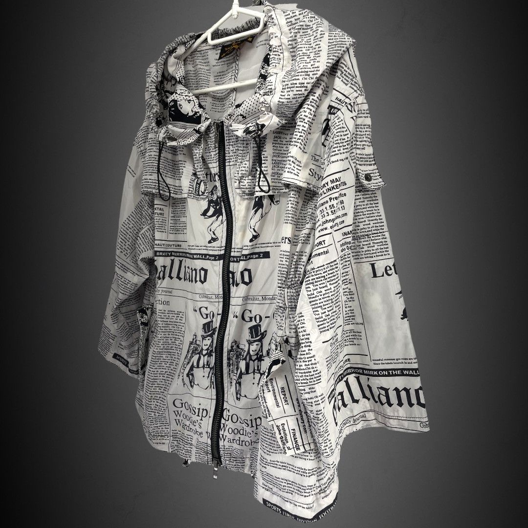 Vivienne Westwood Anglomania ‘Galliano is Dead’ Newsprint Parka Jacket Size XS / US 0-2 / IT 36-38 - 2 Thumbnail