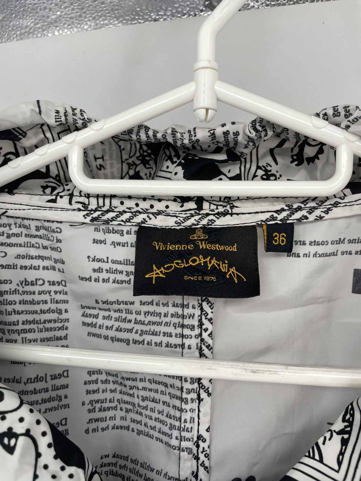Vivienne Westwood Anglomania ‘Galliano is Dead’ Newsprint Parka Jacket Size XS / US 0-2 / IT 36-38 - 7 Thumbnail