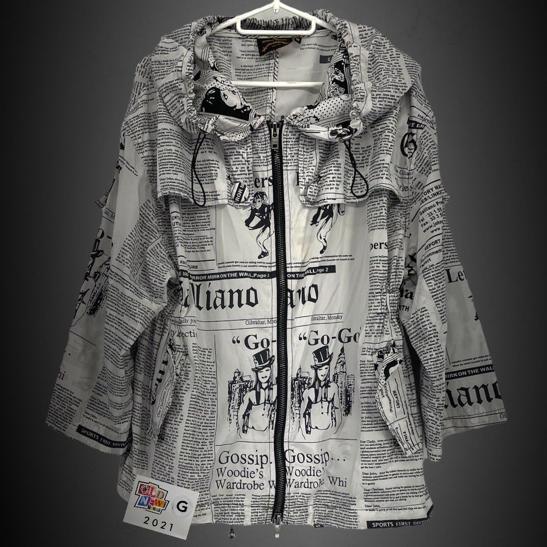Vivienne Westwood Anglomania ‘Galliano is Dead’ Newsprint Parka Jacket Size XS / US 0-2 / IT 36-38 - 1 Thumbnail