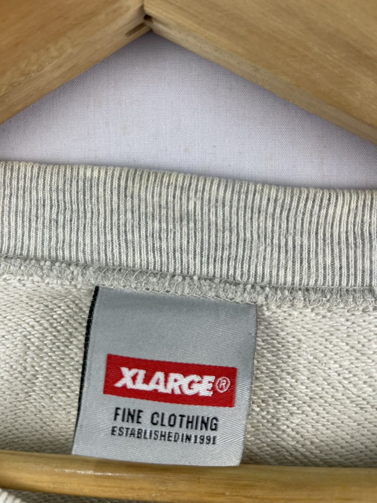 Japanese Brand × X-LARGE X-Large Big Logo Sweatshirt Cream Size US XL / EU 56 / 4 - 4 Thumbnail