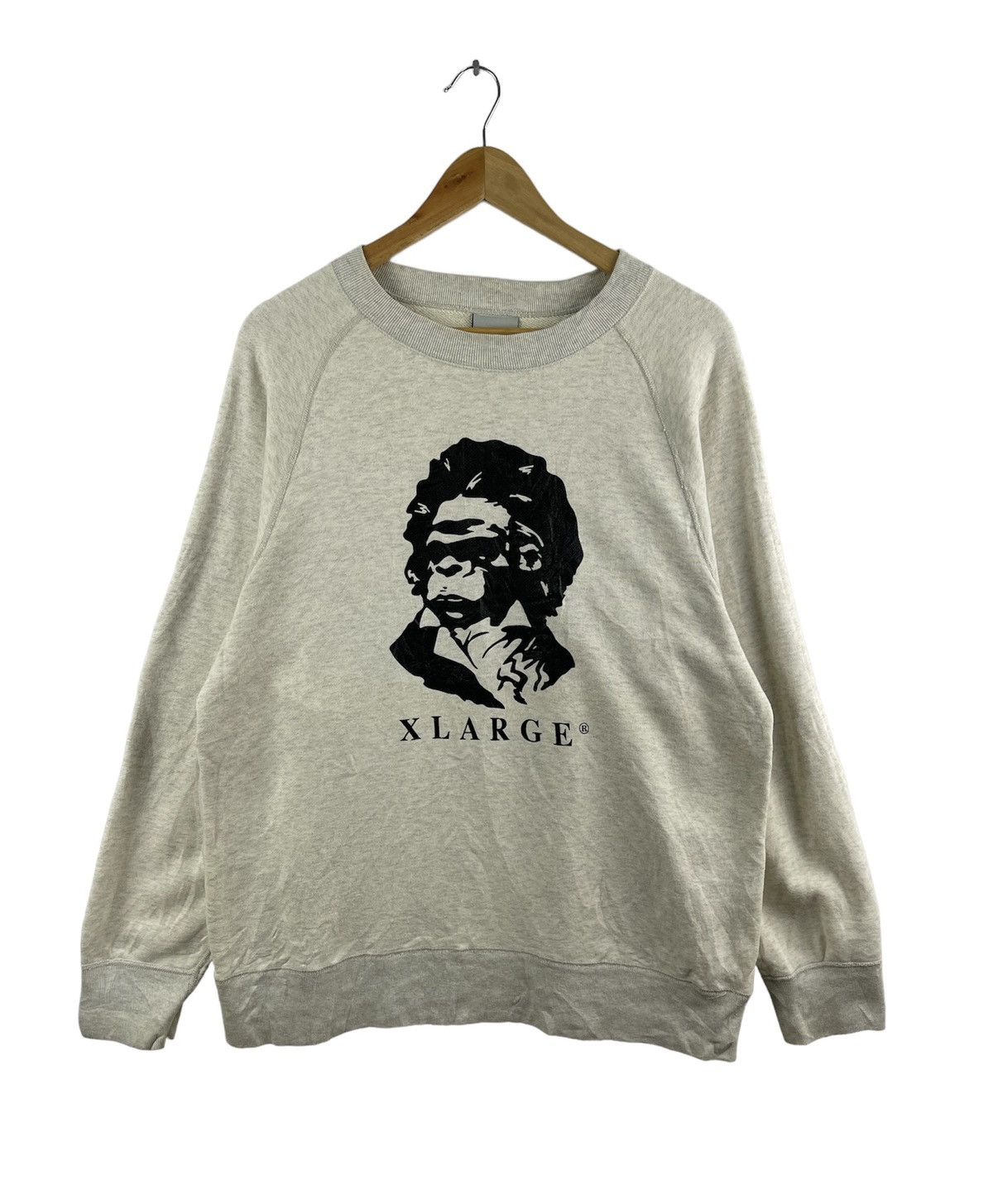 Japanese Brand × X-LARGE X-Large Big Logo Sweatshirt Cream Size US XL / EU 56 / 4 - 1 Thumbnail