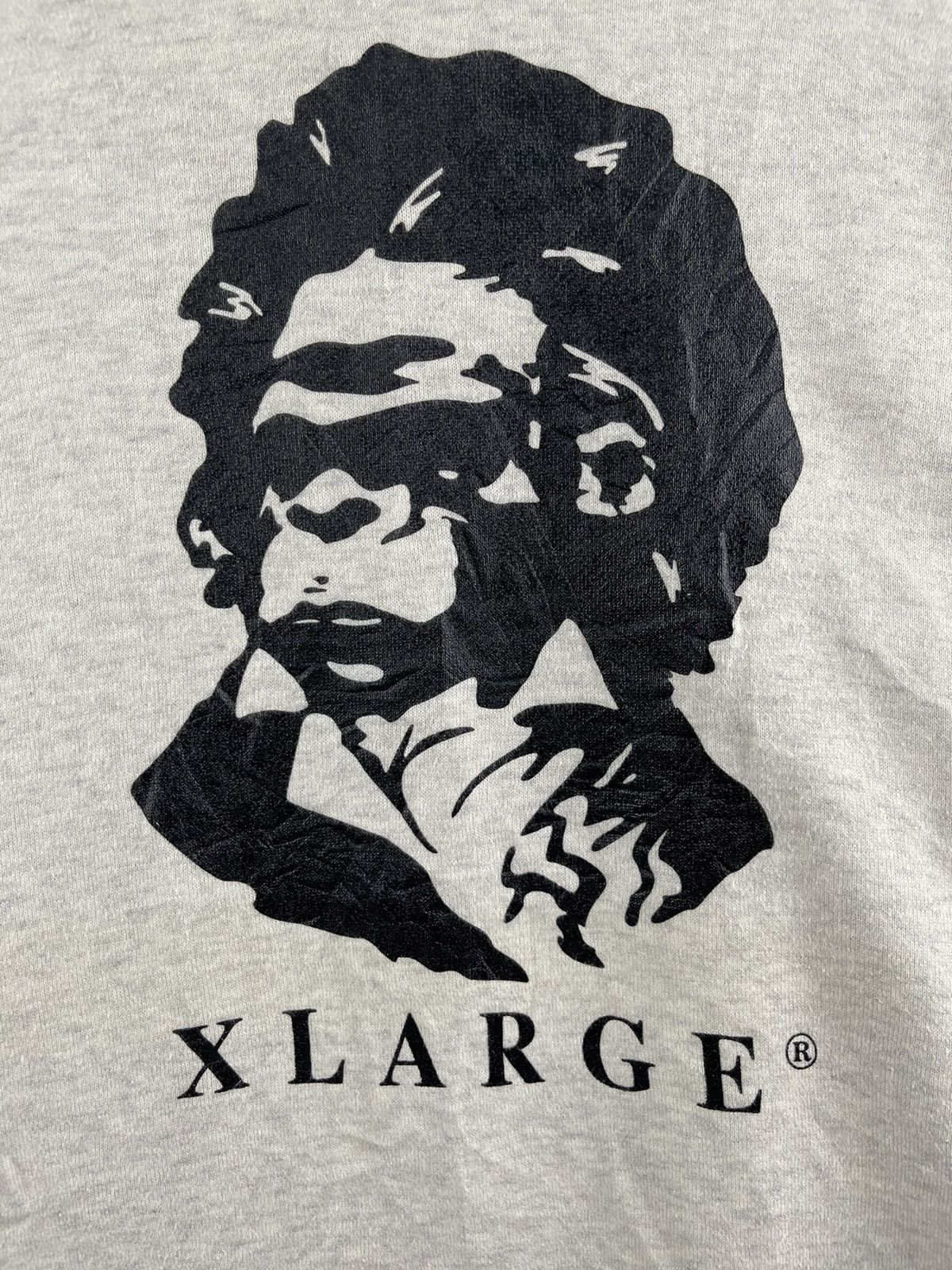 Japanese Brand × X-LARGE X-Large Big Logo Sweatshirt Cream Size US XL / EU 56 / 4 - 2 Thumbnail
