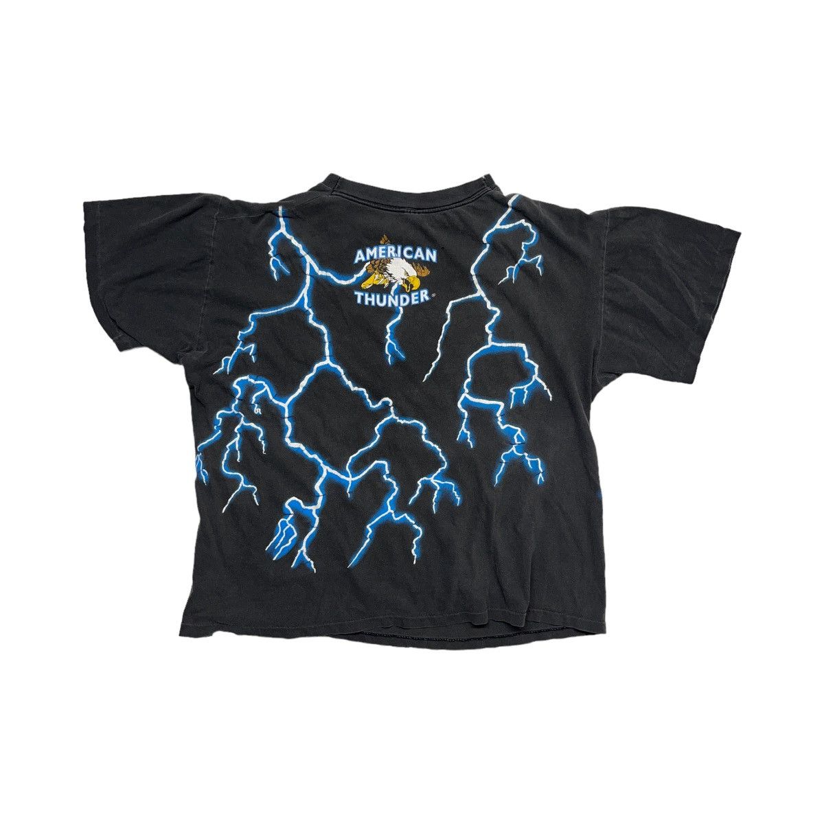 Vintage 90s American Thunder Native American & Eagle Tee Size US L / EU 52-54 / 3 - 4 Thumbnail