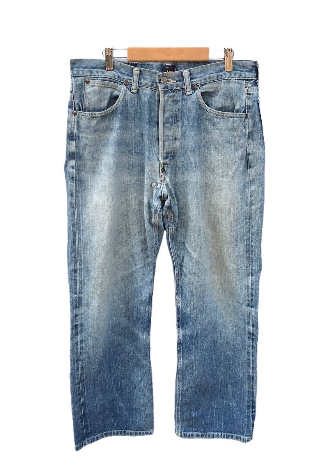 Lee 32x27 Vintage Lee sanforized selvedge light wash blue jeans Size US 34 / EU 50 - 3 Thumbnail