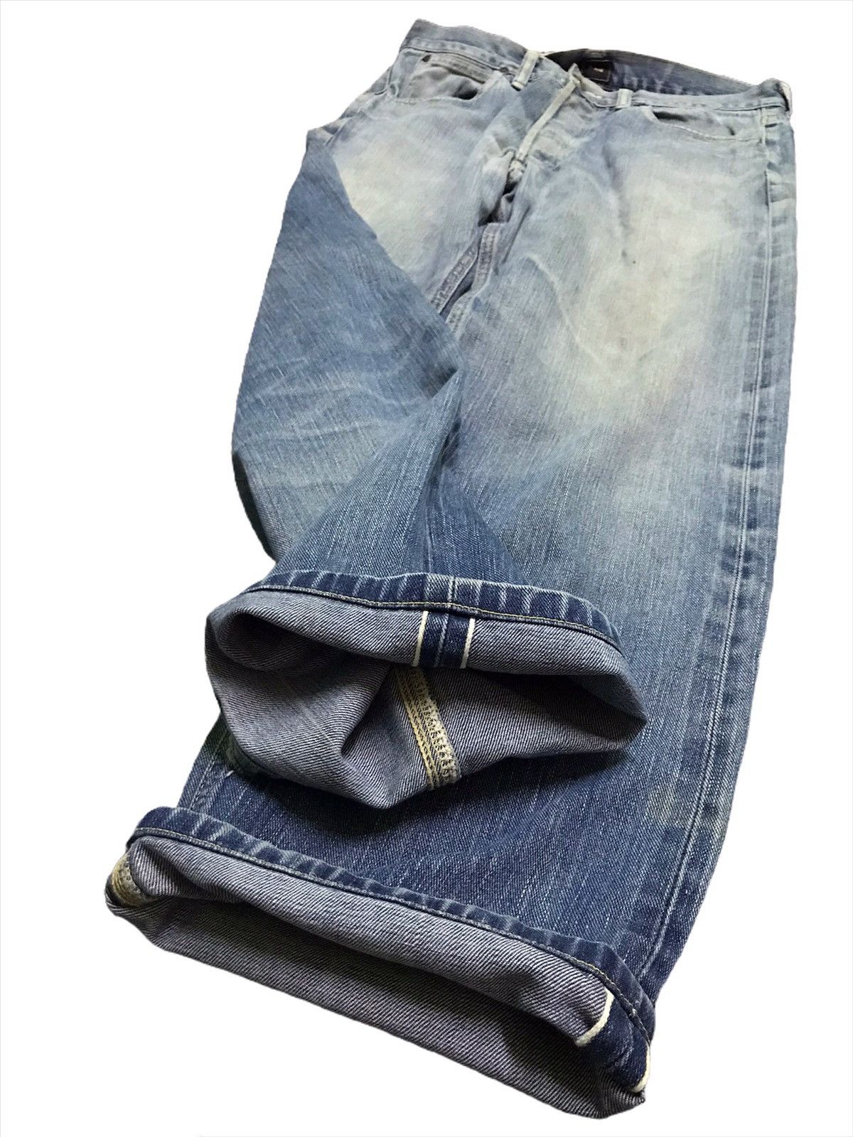 Lee 32x27 Vintage Lee sanforized selvedge light wash blue jeans Size US 34 / EU 50 - 1 Thumbnail