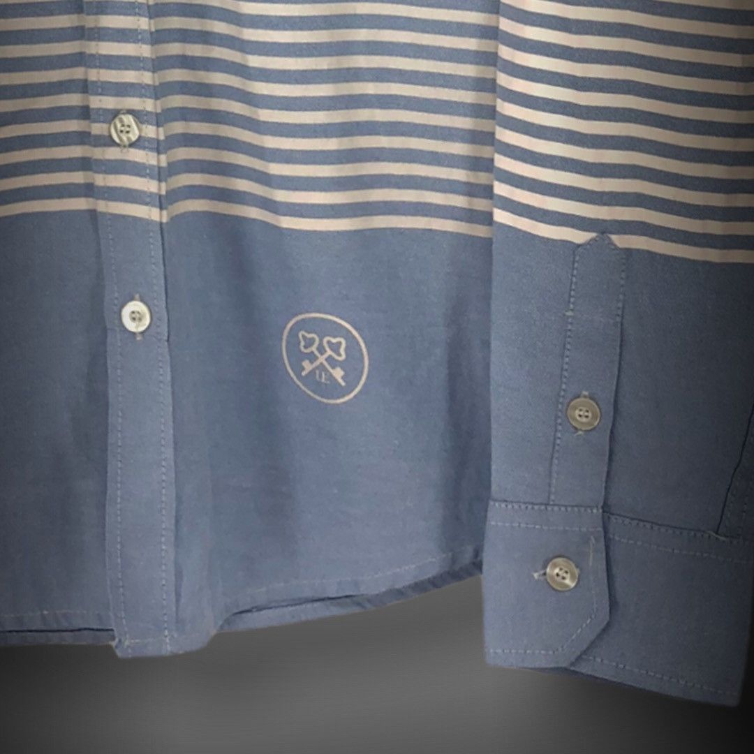 Fragment Design Chambray Mid Striped L/S Button Up Shirt Size US XL / EU 56 / 4 - 3 Thumbnail