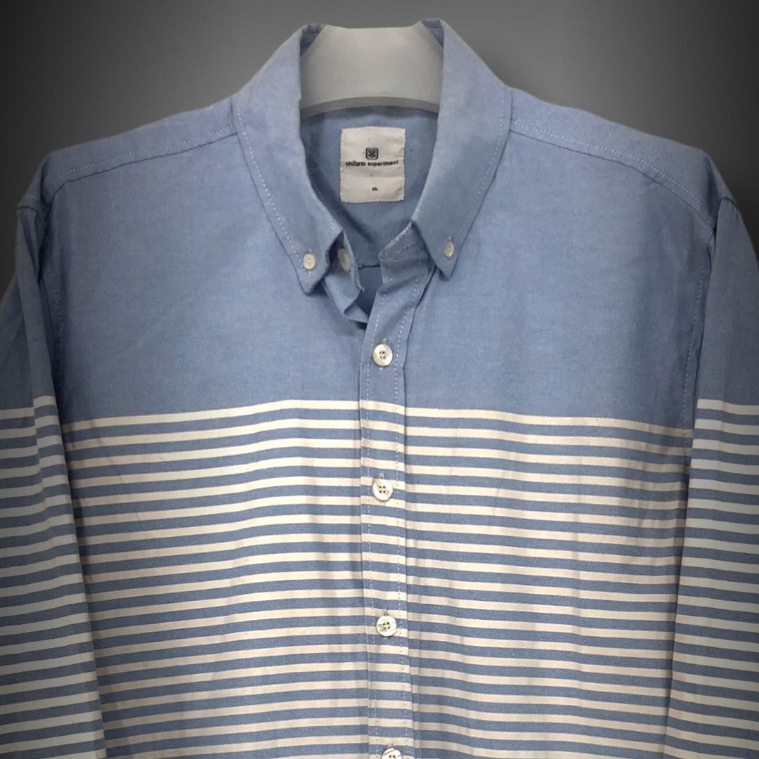 Fragment Design Chambray Mid Striped L/S Button Up Shirt Size US XL / EU 56 / 4 - 2 Thumbnail