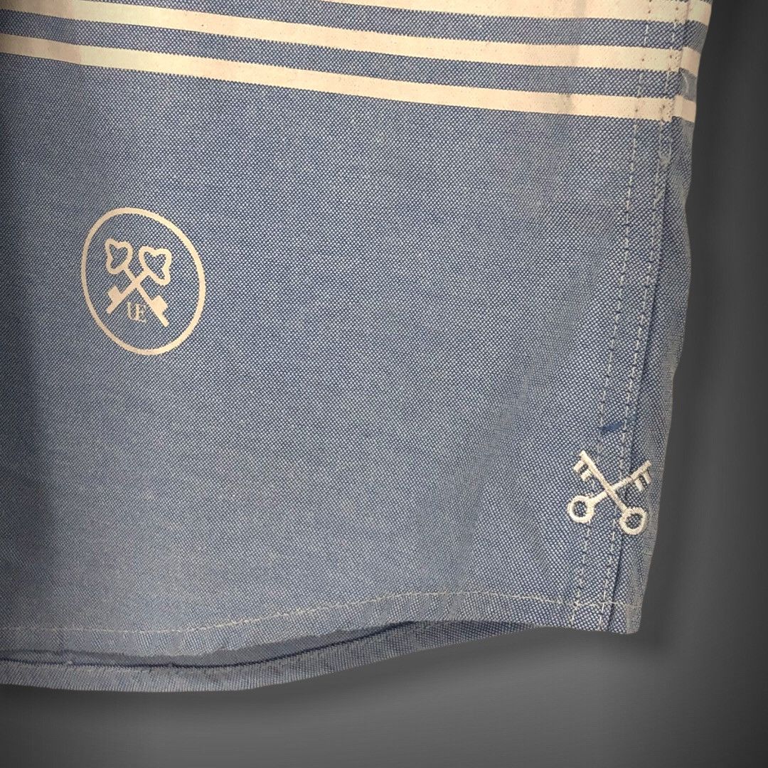 Fragment Design Chambray Mid Striped L/S Button Up Shirt Size US XL / EU 56 / 4 - 5 Thumbnail