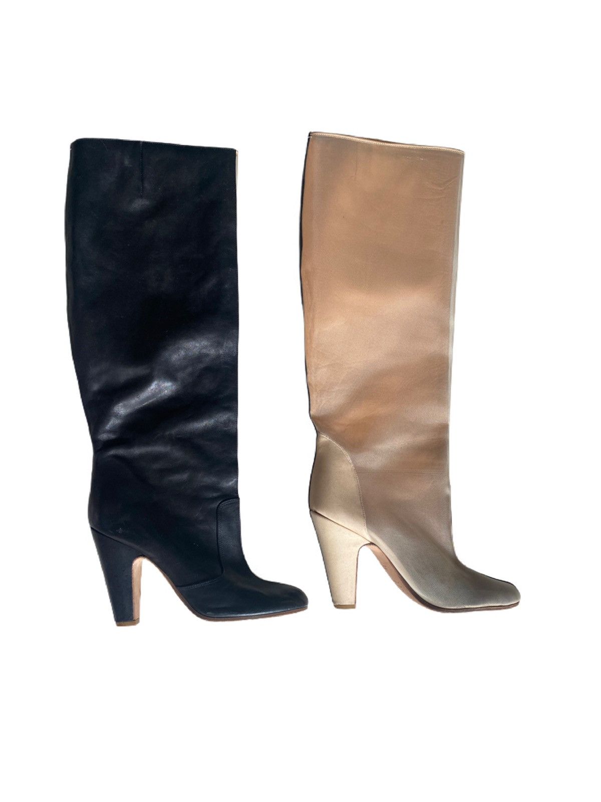 Maison Margiela SS08 Half Mesh Half Leather Boots Heels Size US 8 / IT 38 - 3 Thumbnail