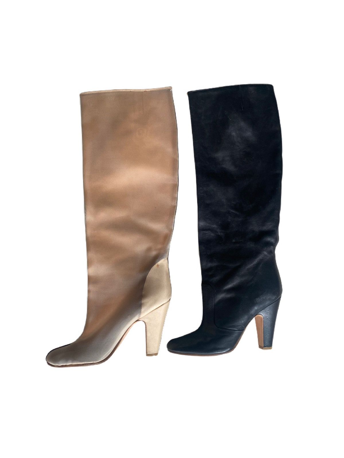 Maison Margiela SS08 Half Mesh Half Leather Boots Heels Size US 8 / IT 38 - 2 Thumbnail
