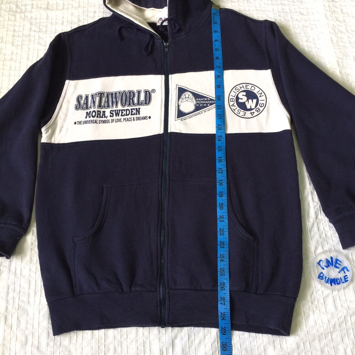 Japanese Brand Rare Vintage 1984 Santaworld Zipper Hoodie made in Japan Size US L / EU 52-54 / 3 - 12 Thumbnail