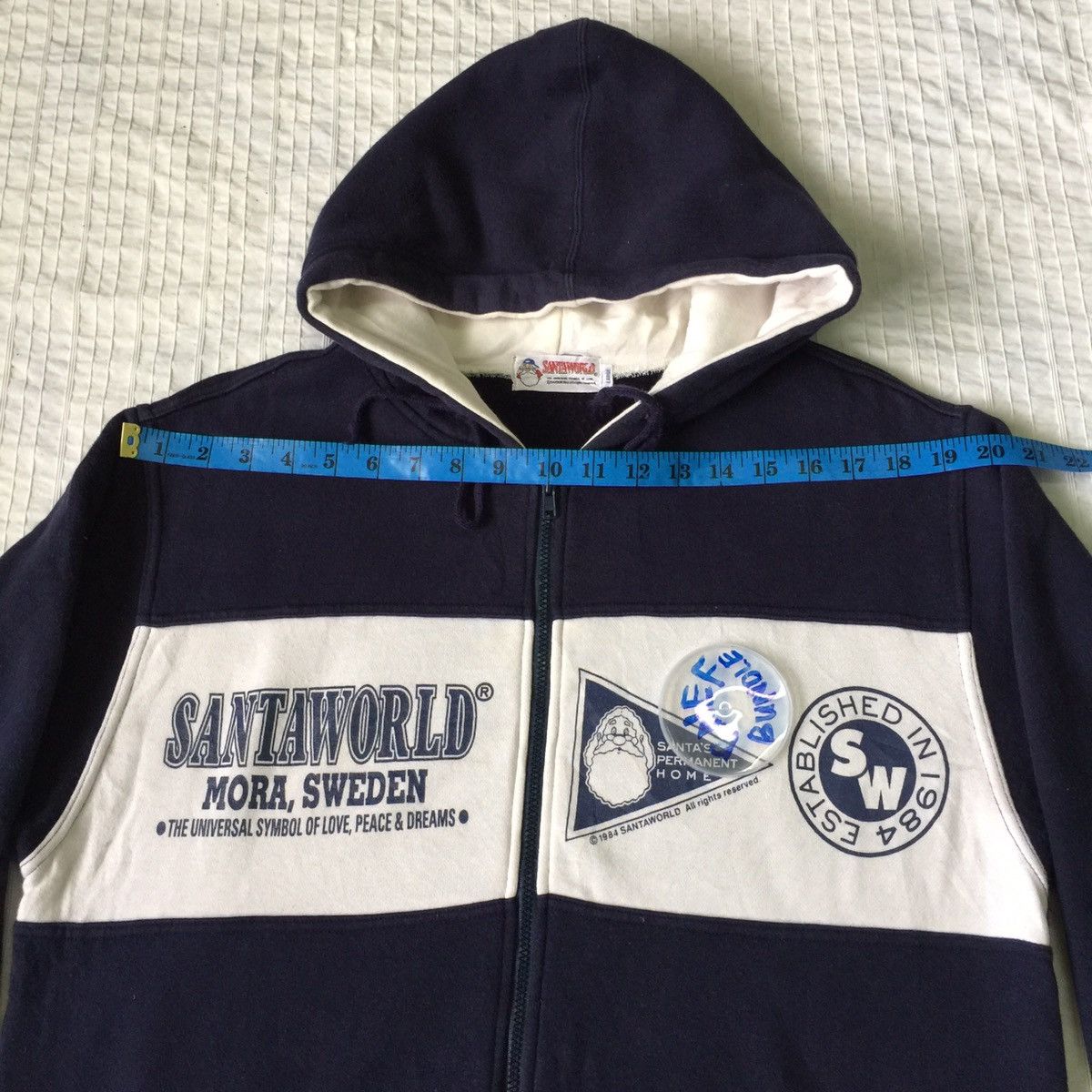 Japanese Brand Rare Vintage 1984 Santaworld Zipper Hoodie made in Japan Size US L / EU 52-54 / 3 - 11 Thumbnail