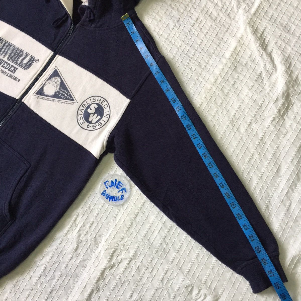 Japanese Brand Rare Vintage 1984 Santaworld Zipper Hoodie made in Japan Size US L / EU 52-54 / 3 - 13 Thumbnail