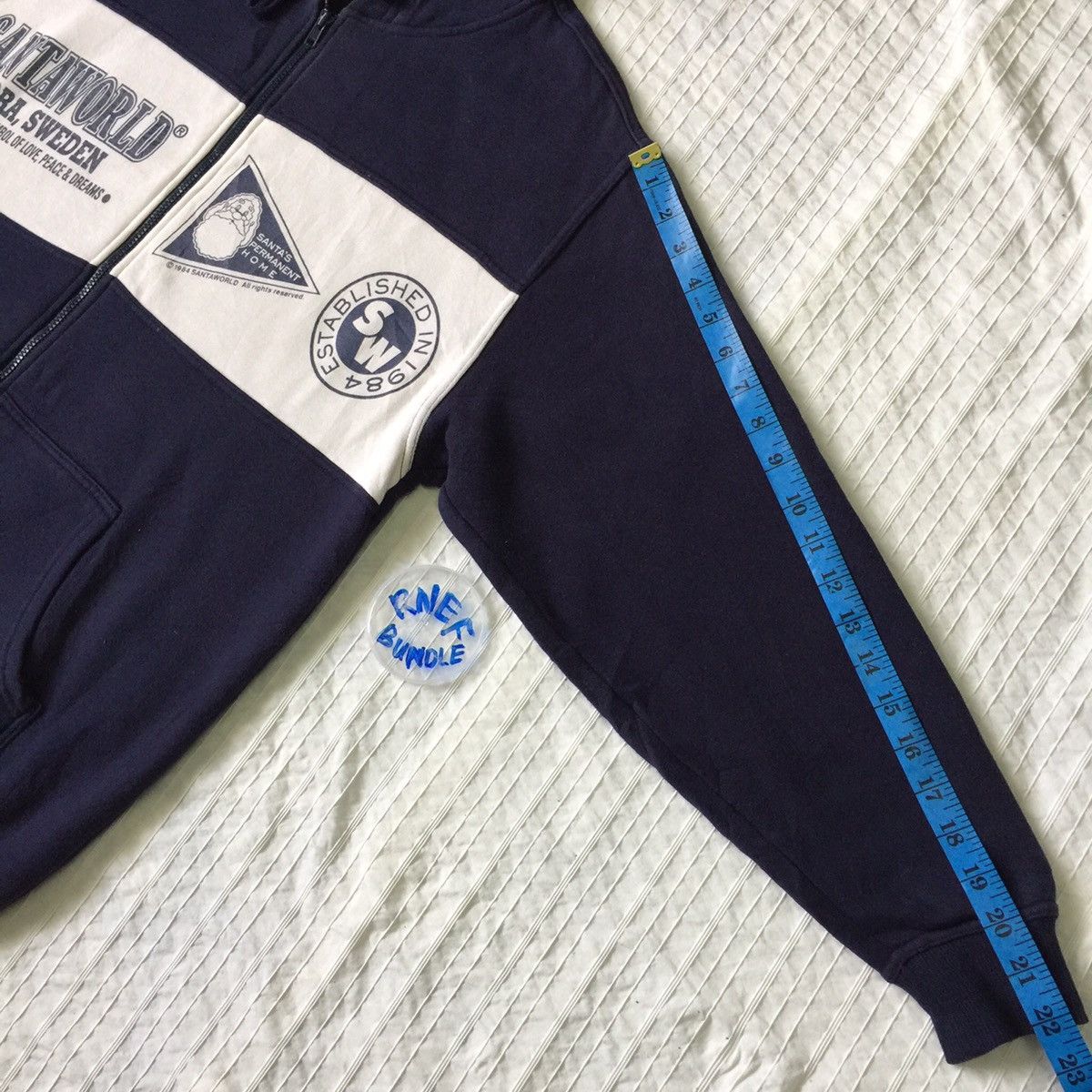 Japanese Brand Rare Vintage 1984 Santaworld Zipper Hoodie made in Japan Size US L / EU 52-54 / 3 - 14 Thumbnail
