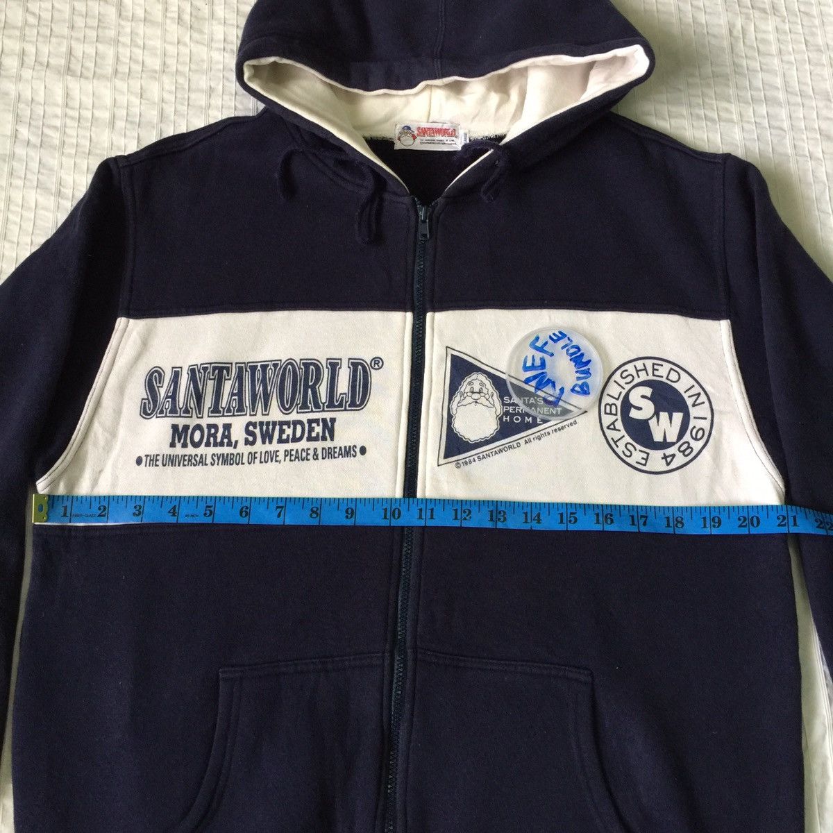 Japanese Brand Rare Vintage 1984 Santaworld Zipper Hoodie made in Japan Size US L / EU 52-54 / 3 - 10 Thumbnail