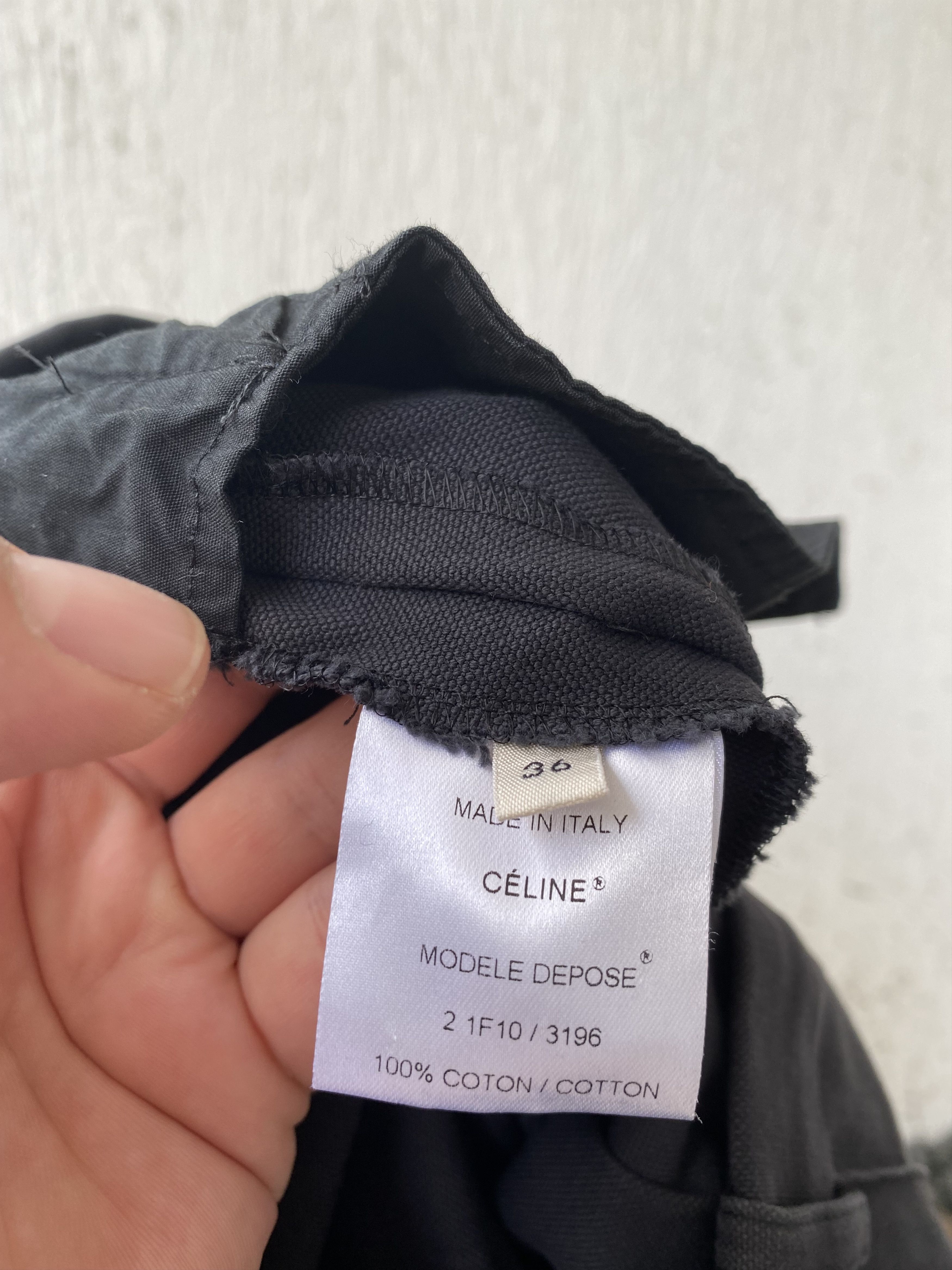 Celine grey cotton canvas trousers Size US 30 / EU 46 - 4 Thumbnail