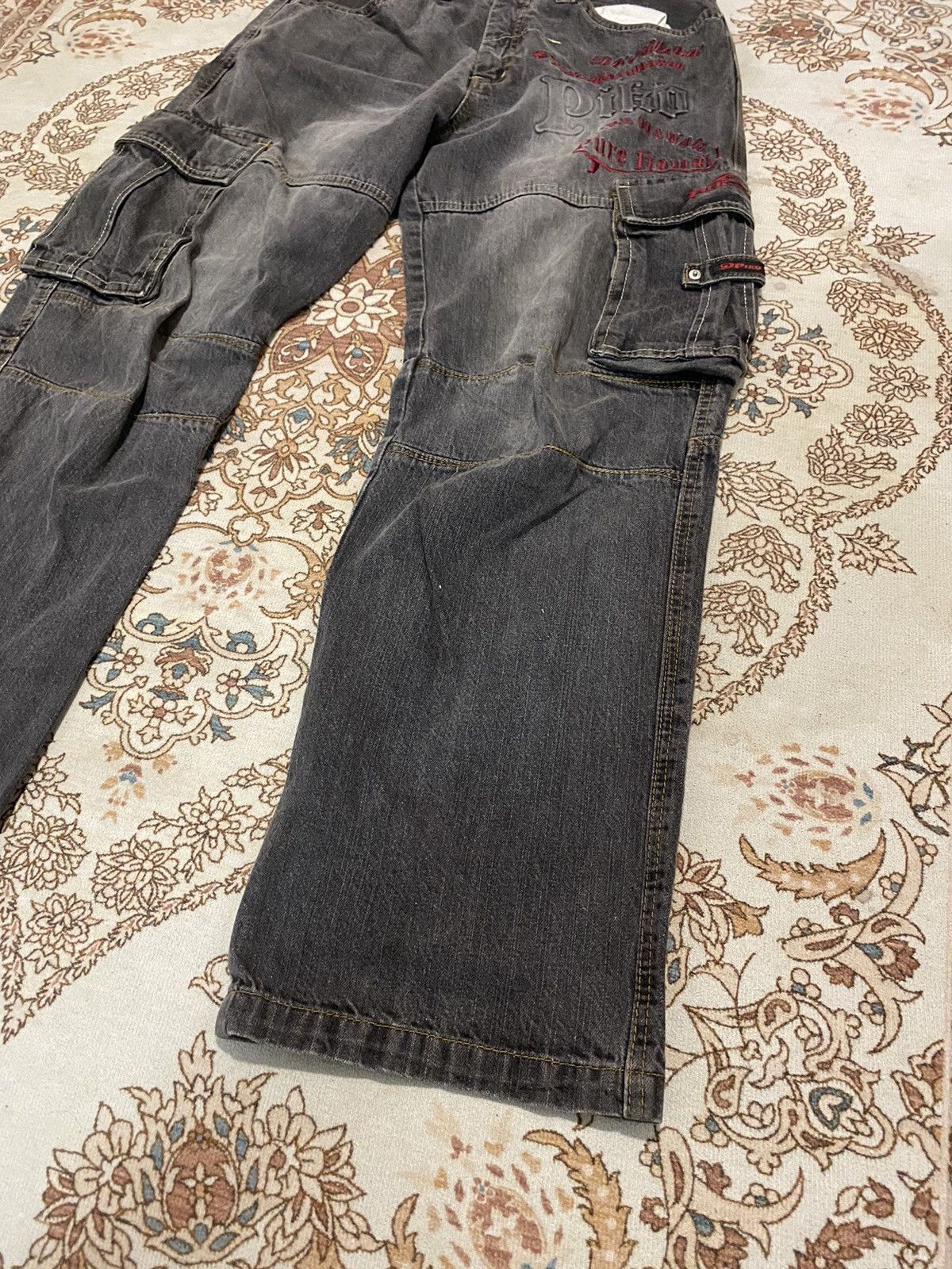 Japanese Brand Vintage Piko Baggy Cargo Jeans Size US 33 - 2 Thumbnail