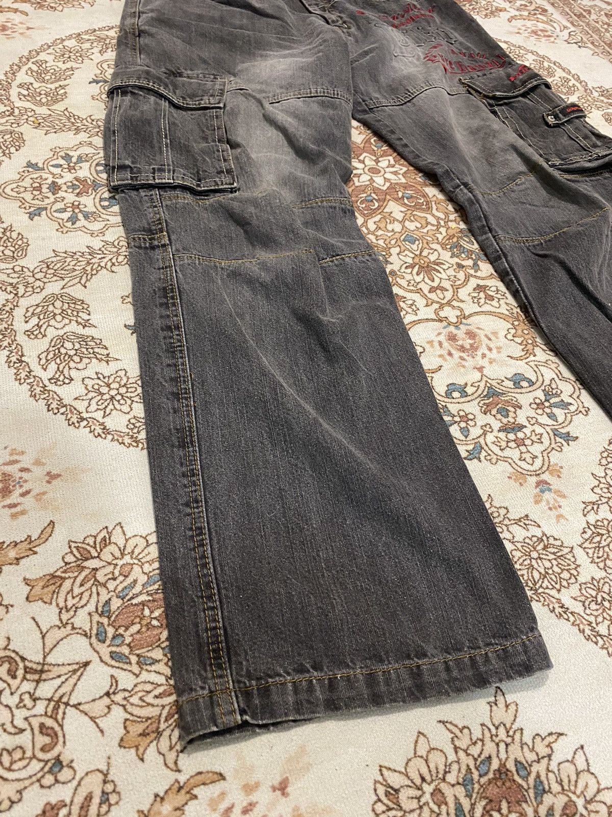 Japanese Brand Vintage Piko Baggy Cargo Jeans Size US 33 - 3 Thumbnail