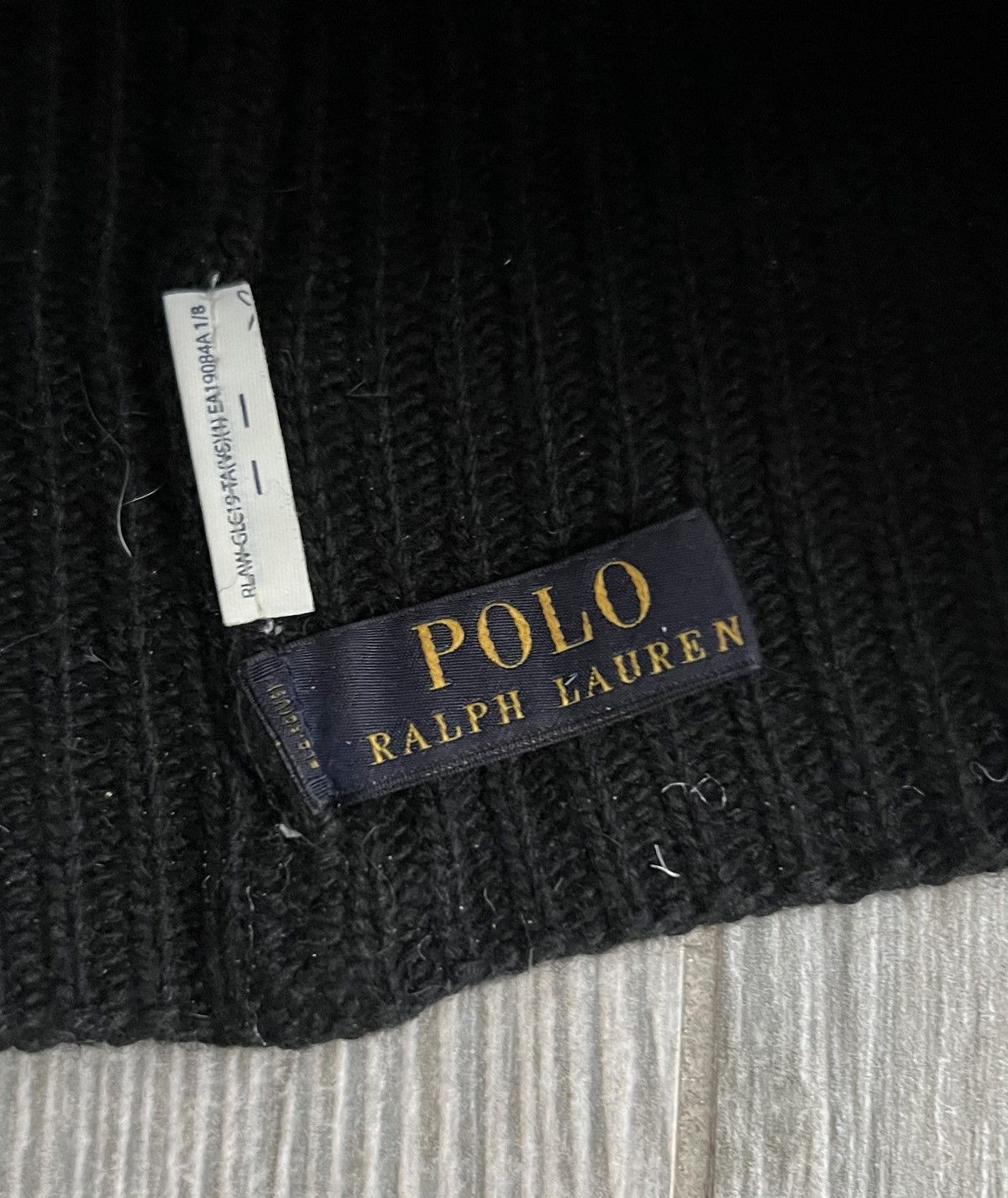 Polo Ralph Lauren × Vintage 1990s Polo Ralph Lauren Black Red Embroidered Woven Beanie Size ONE SIZE - 3 Thumbnail