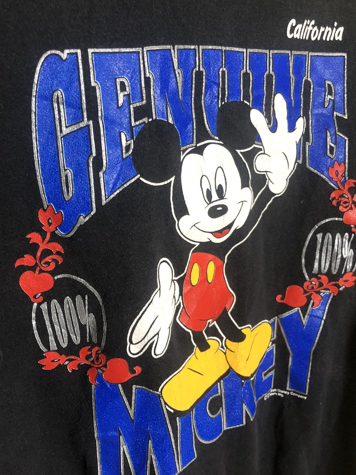 Mickey Mouse × Tultex × Vintage Vtg 80s Mickey Mouse California material 50/50 made in USA Size US L / EU 52-54 / 3 - 3 Thumbnail