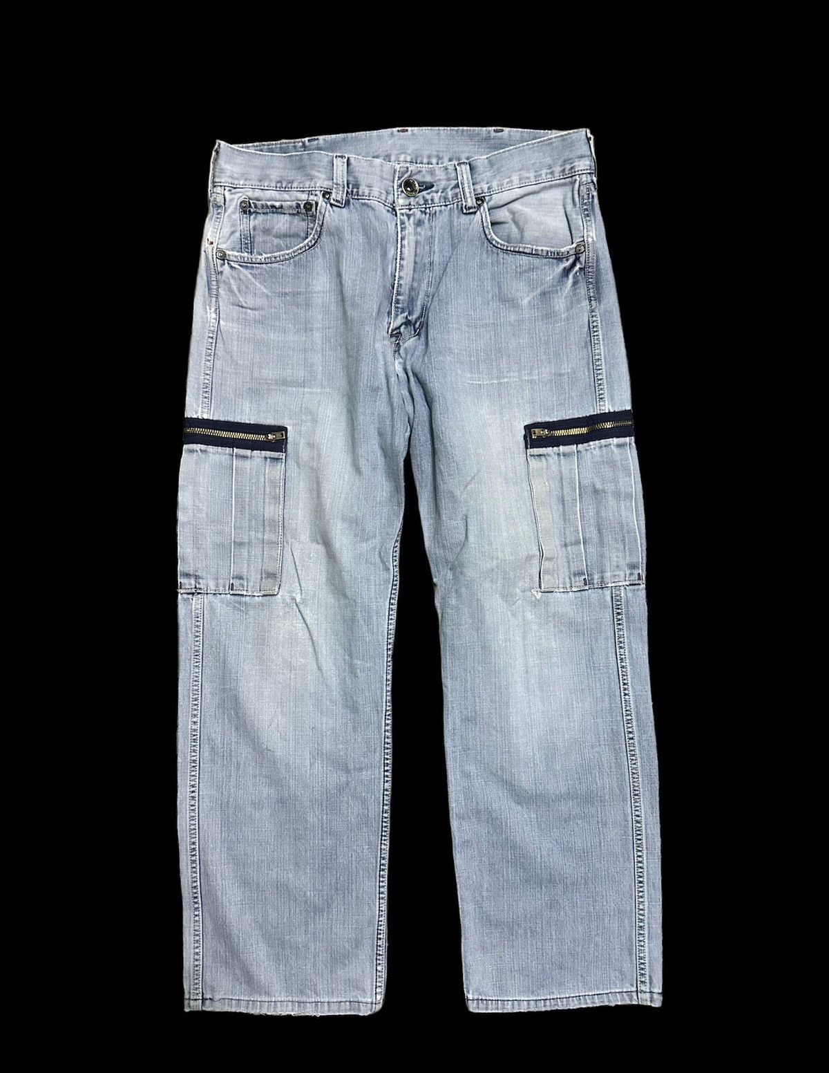Levi's 32x26 Vintage levi’s cargo blue denim pants Size US 32 / EU 48 - 1 Thumbnail