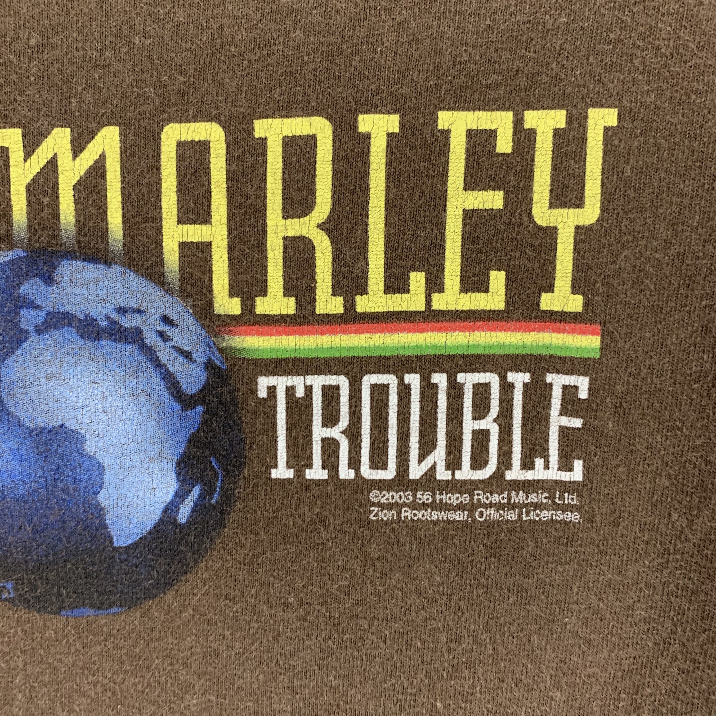 Band Tees × Bob Marley × Vintage Bob marley no more trouble vintage shirt Size US L / EU 52-54 / 3 - 5 Thumbnail