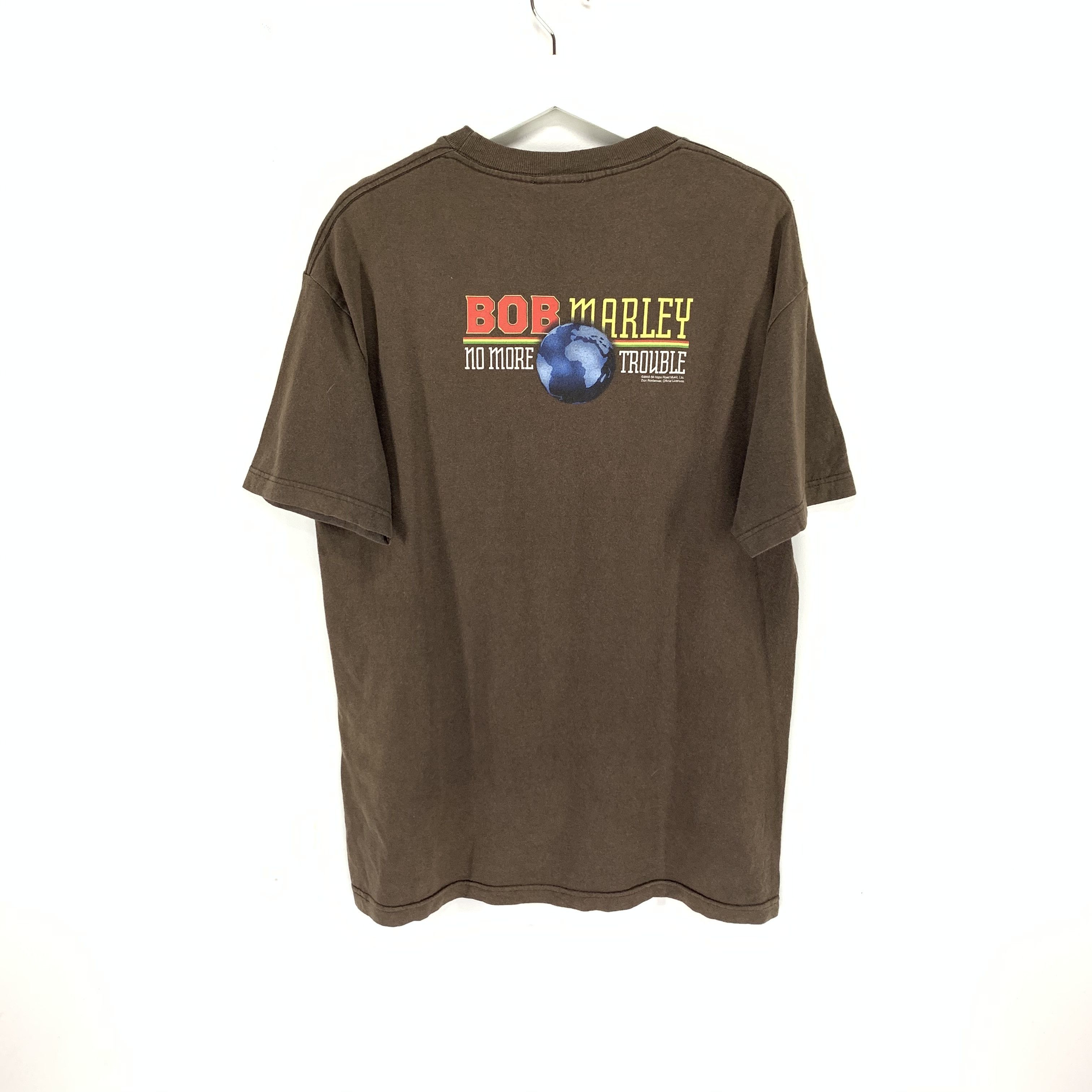 Band Tees × Bob Marley × Vintage Bob marley no more trouble vintage shirt Size US L / EU 52-54 / 3 - 2 Thumbnail
