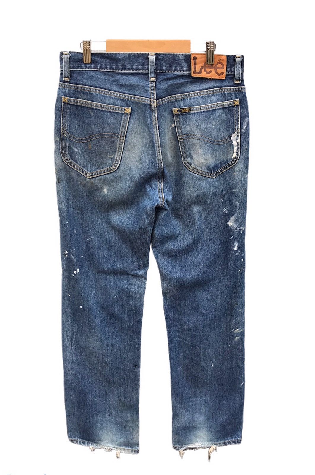 Lee 30x29 Vintage Lee riders art paint blue denim jeans Size US 30 / EU 46 - 2 Thumbnail