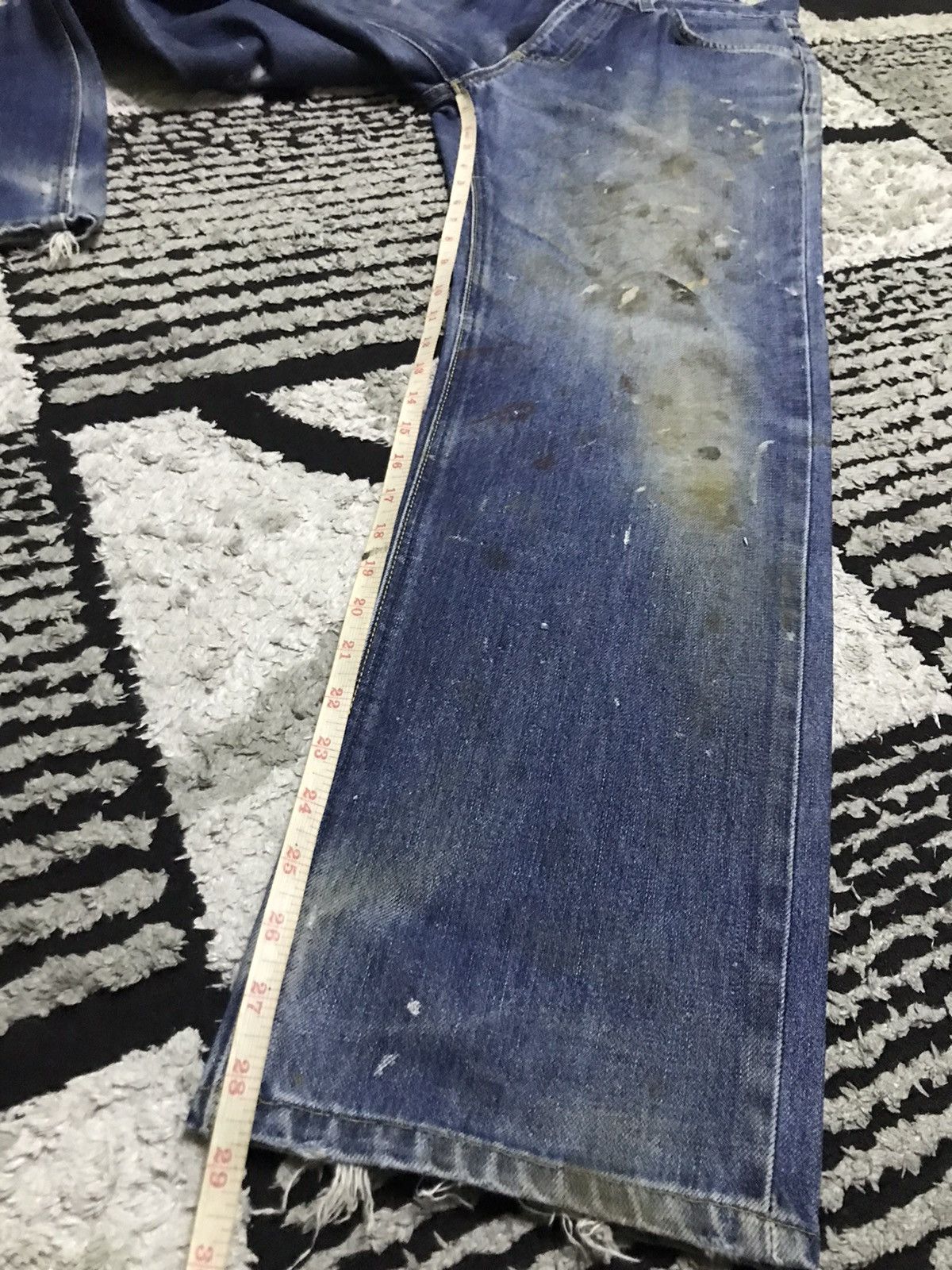 Lee 30x29 Vintage Lee riders art paint blue denim jeans Size US 30 / EU 46 - 9 Thumbnail