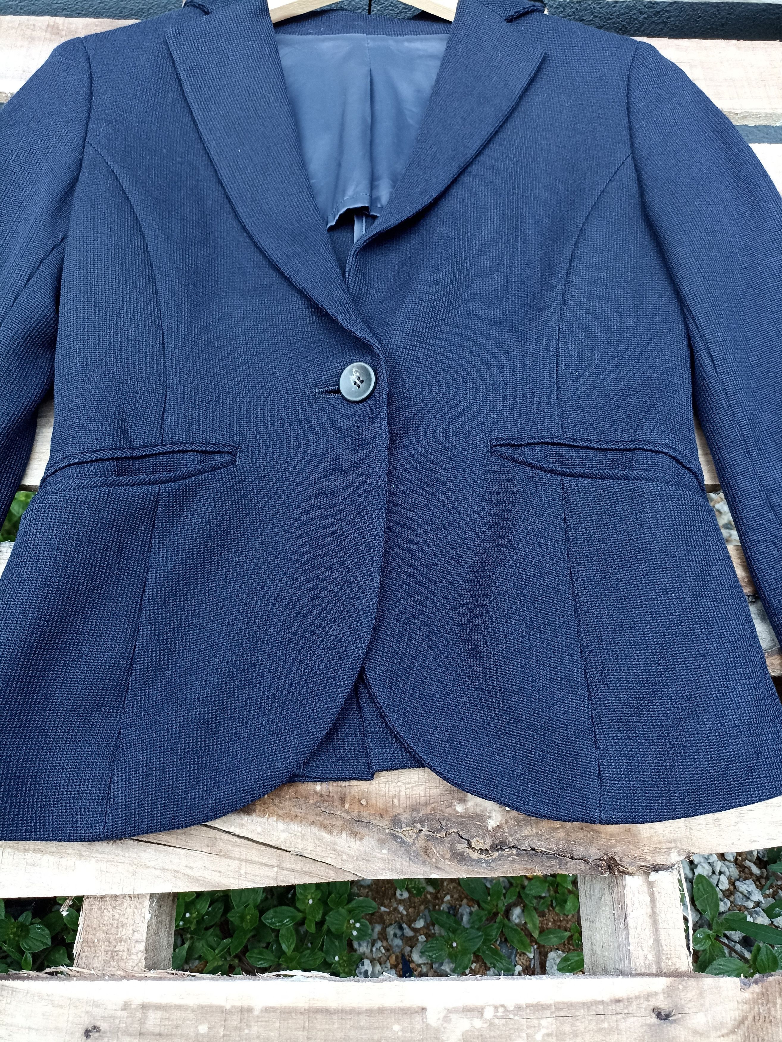 Designer × Japanese Brand × Yohji Yamamoto Designer Ined Crop Blazer Size S / US 4 / IT 40 - 3 Thumbnail