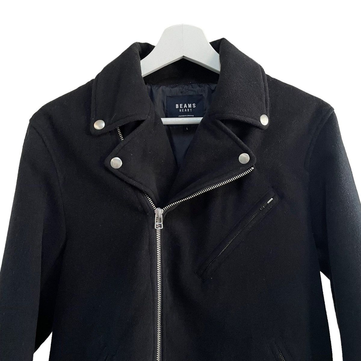 Beams Plus × Beauty Beast × Japanese Brand 💥BEAMS ZIPPER JACKET DOUBLE COLLAR BIKER STYLE Size US M / EU 48-50 / 2 - 3 Thumbnail