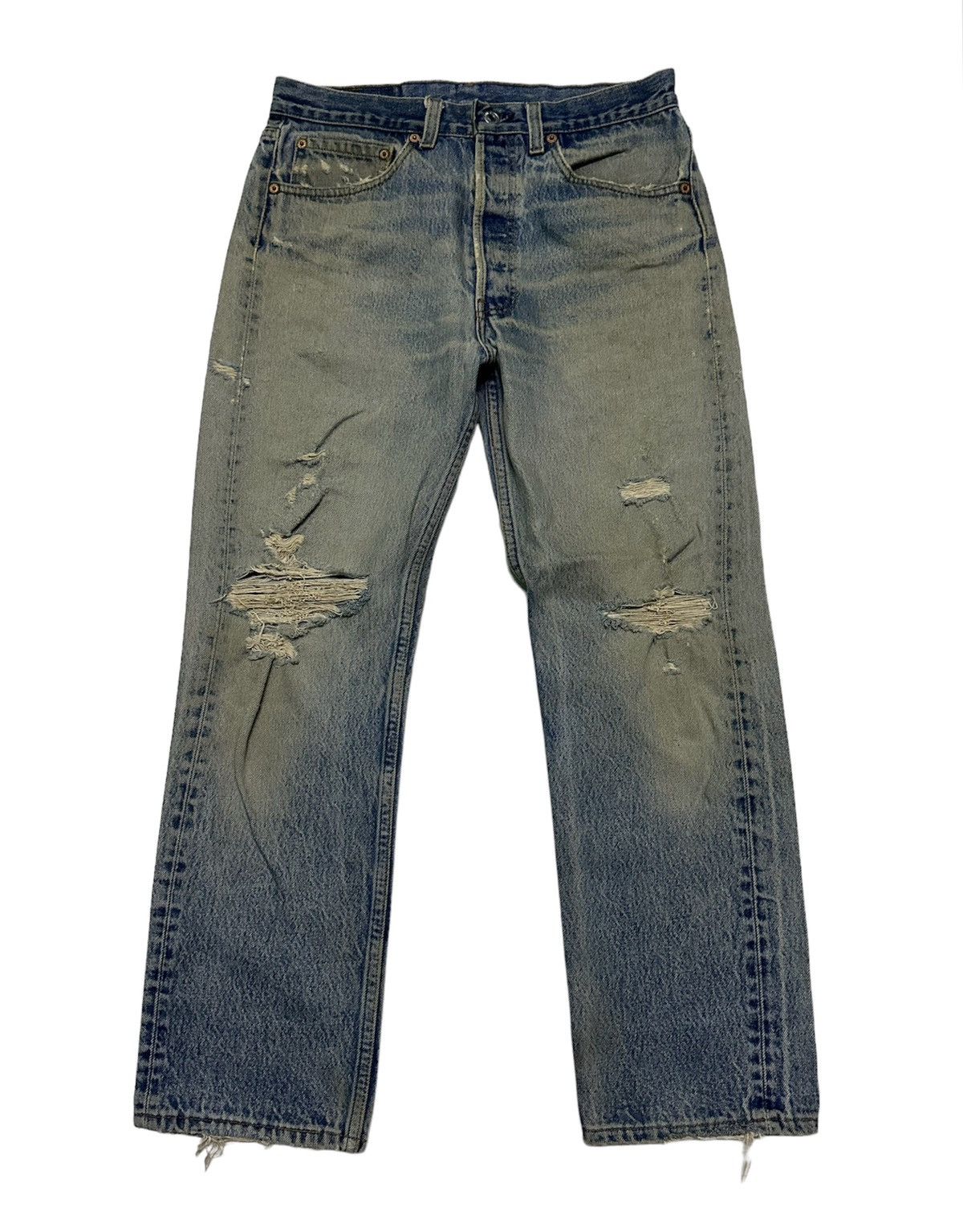 Levi's 30x27 Vintage Levi’s 501 button 552 rusty wash denim jeans Size US 30 / EU 46 - 1 Thumbnail