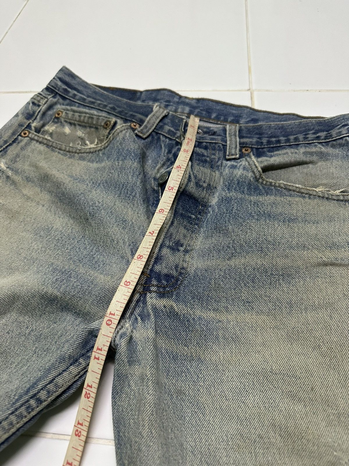 Levi's 30x27 Vintage Levi’s 501 button 552 rusty wash denim jeans Size US 30 / EU 46 - 15 Thumbnail