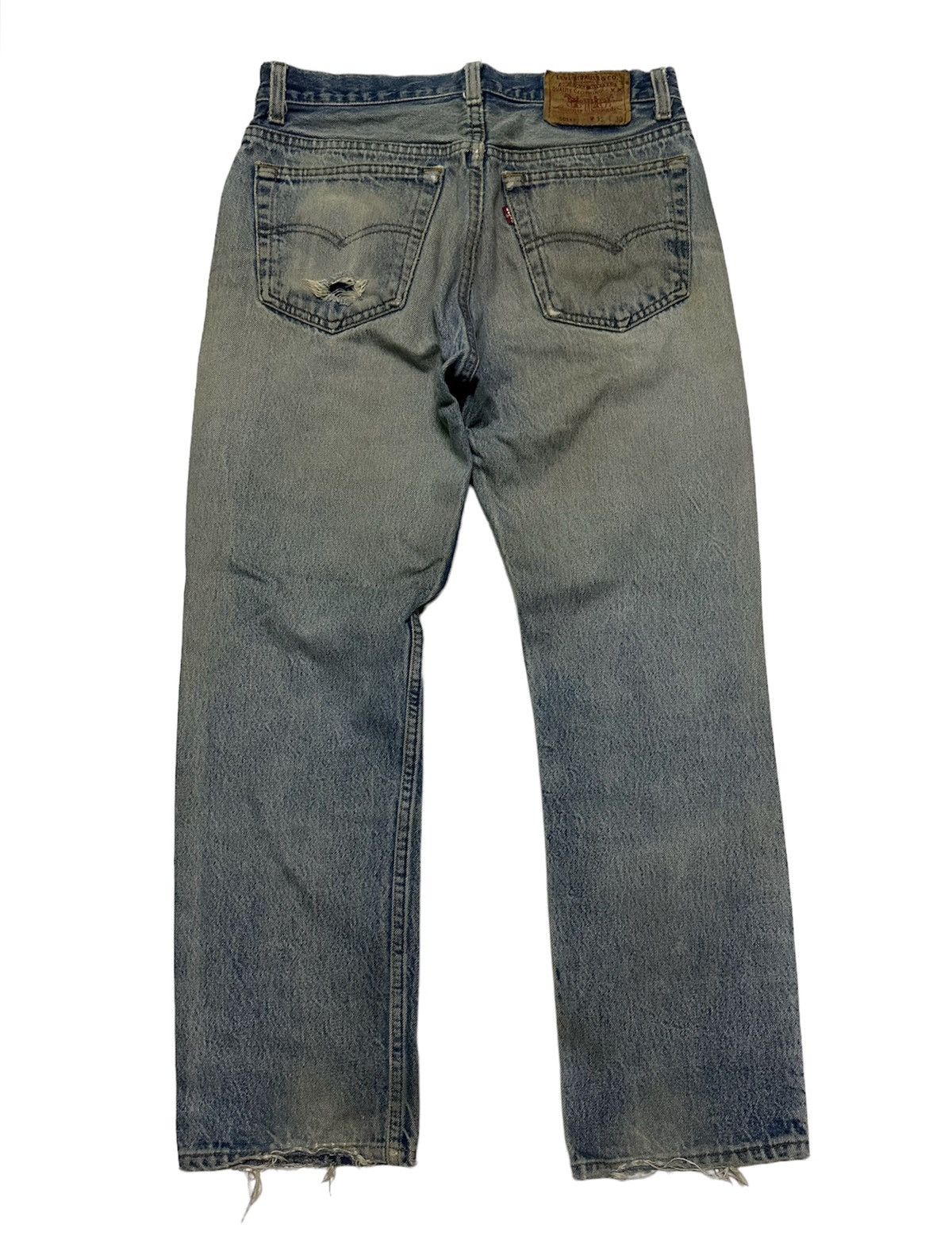 Levi's 30x27 Vintage Levi’s 501 button 552 rusty wash denim jeans Size US 30 / EU 46 - 2 Thumbnail