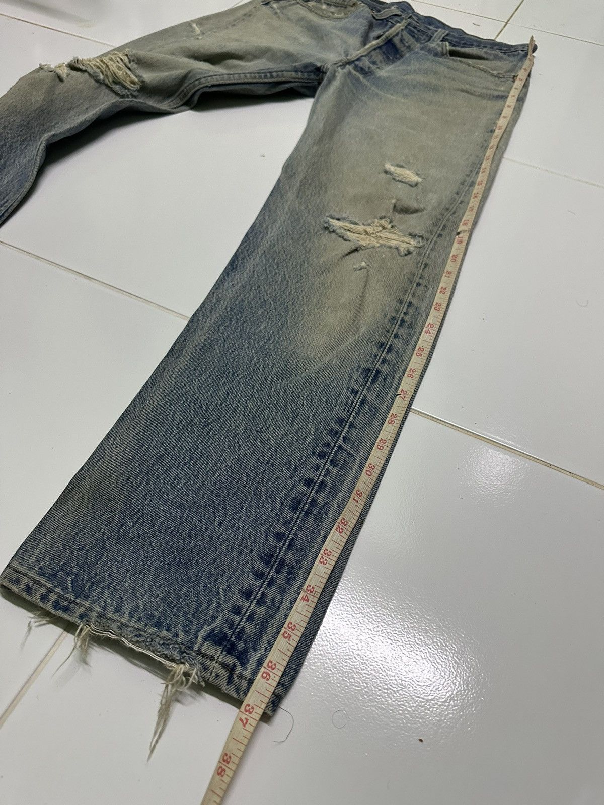 Levi's 30x27 Vintage Levi’s 501 button 552 rusty wash denim jeans Size US 30 / EU 46 - 10 Thumbnail