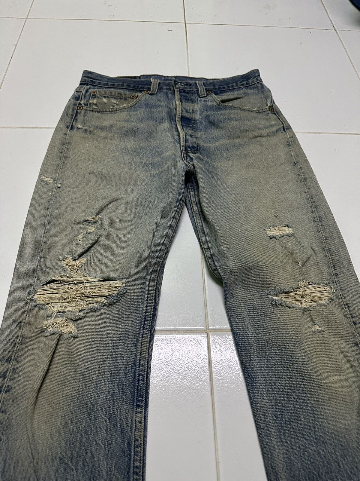 Levi's 30x27 Vintage Levi’s 501 button 552 rusty wash denim jeans Size US 30 / EU 46 - 4 Thumbnail