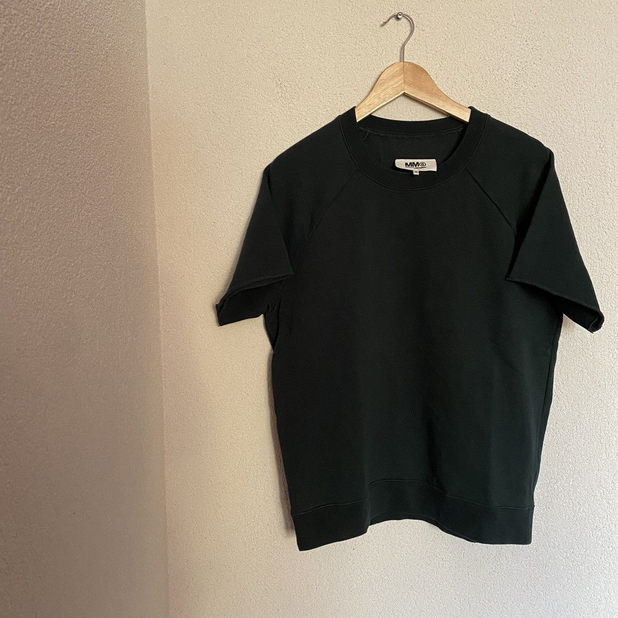 image of Maison Margiela Mm6 Crewneck Shortsleeve in Dark Green, Men's (Size Large)