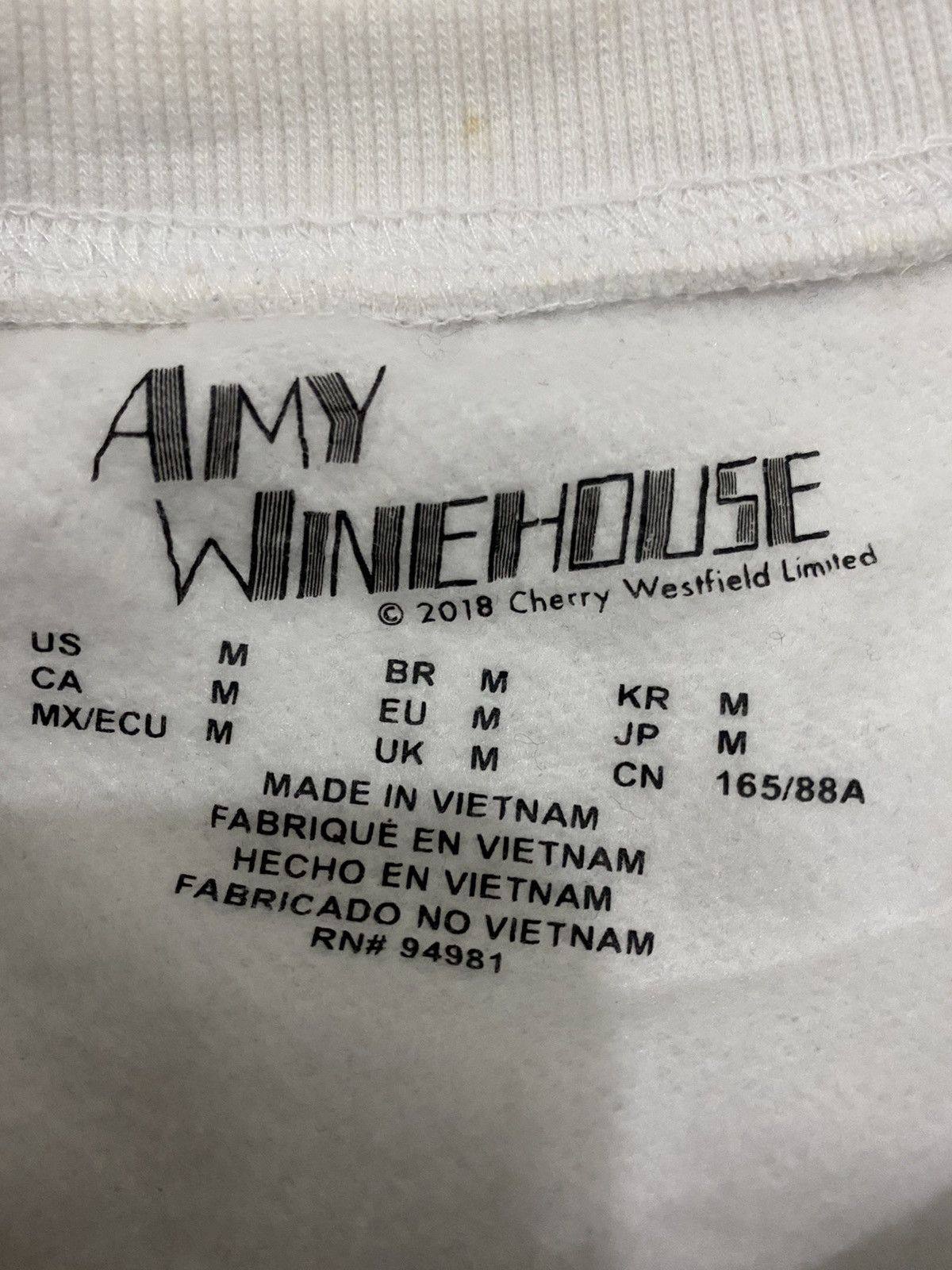 Band Tees Amy Winehouse Sweatshirt Size US M / EU 48-50 / 2 - 5 Thumbnail