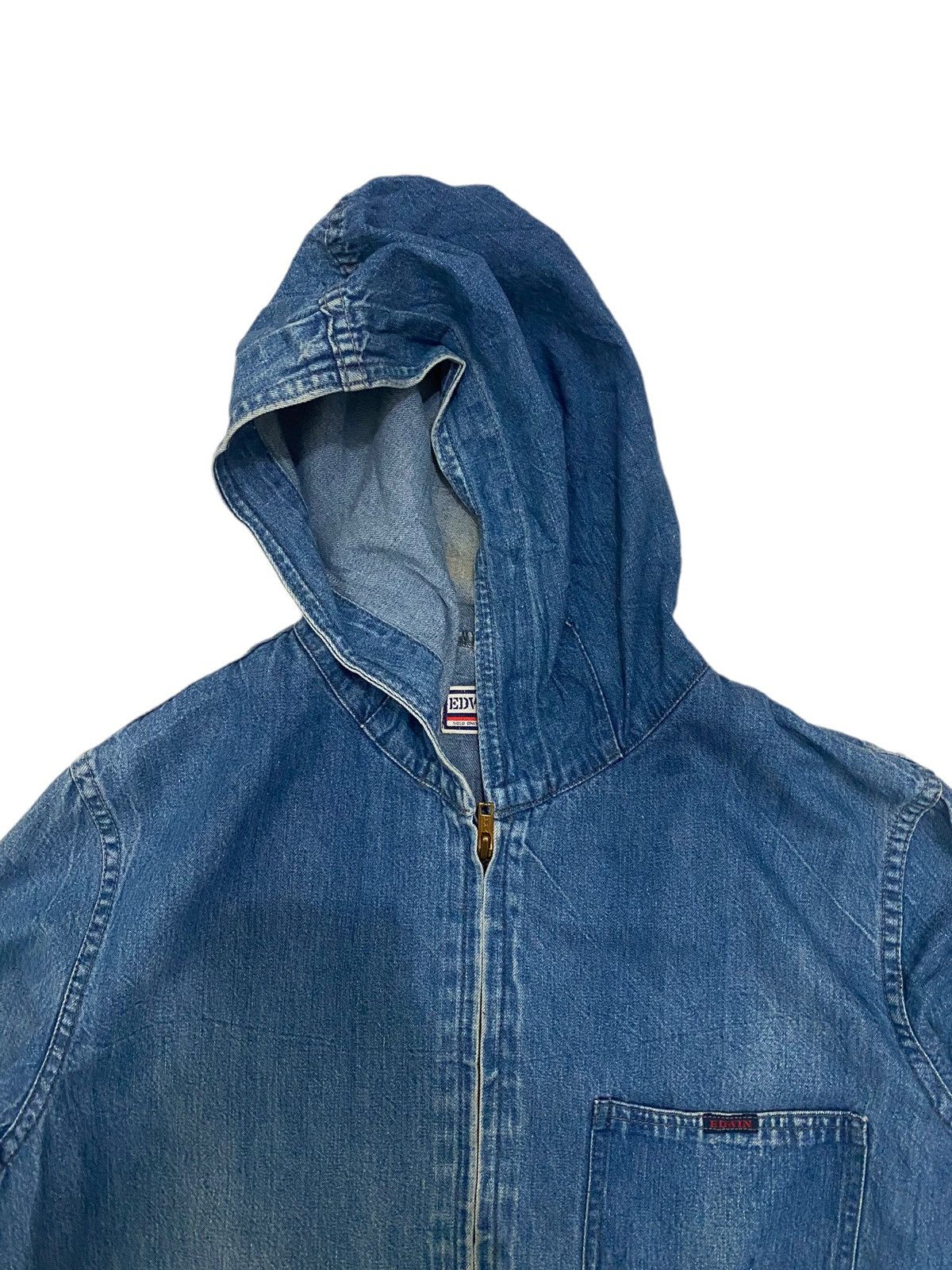 Edwin × Vintage Vintage 90s Edwin Workwear Hoodie Jacket Size US M / EU 48-50 / 2 - 4 Thumbnail
