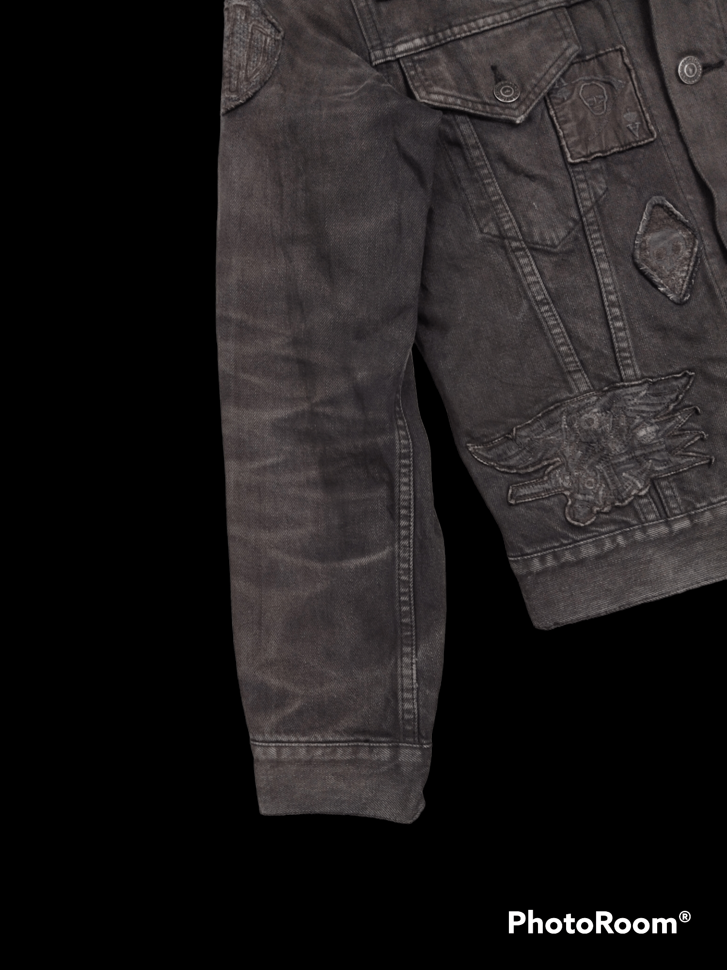 Levi's DiSTRESSED SUN FADED PACTHWORK LEVIS DENIM JACKET Size US S / EU 44-46 / 1 - 8 Thumbnail