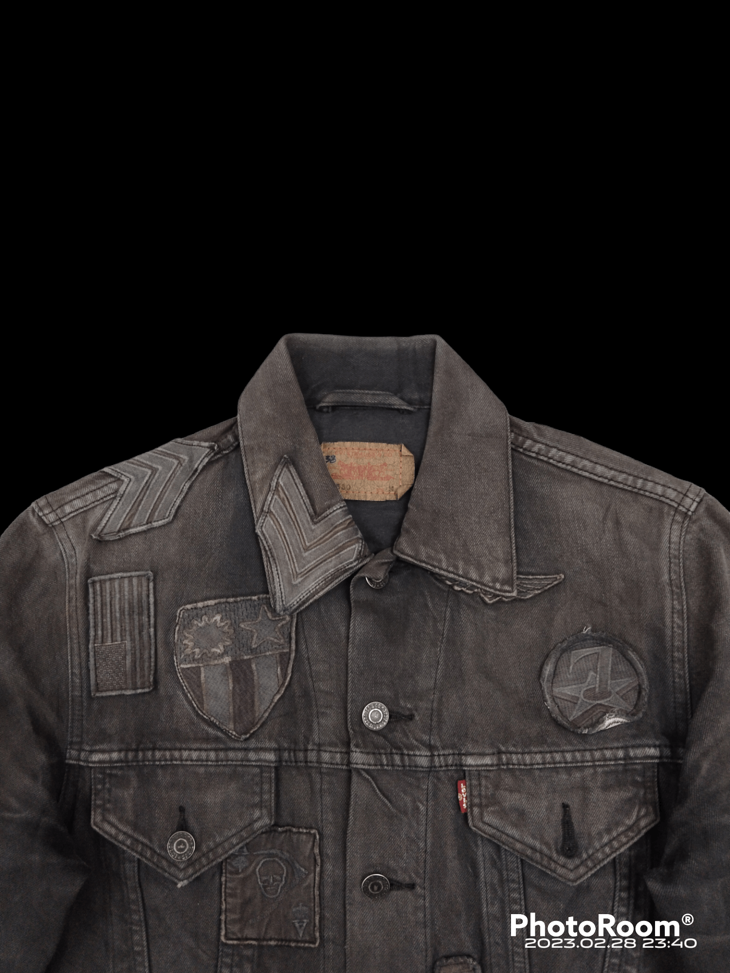 Levi's DiSTRESSED SUN FADED PACTHWORK LEVIS DENIM JACKET Size US S / EU 44-46 / 1 - 4 Thumbnail